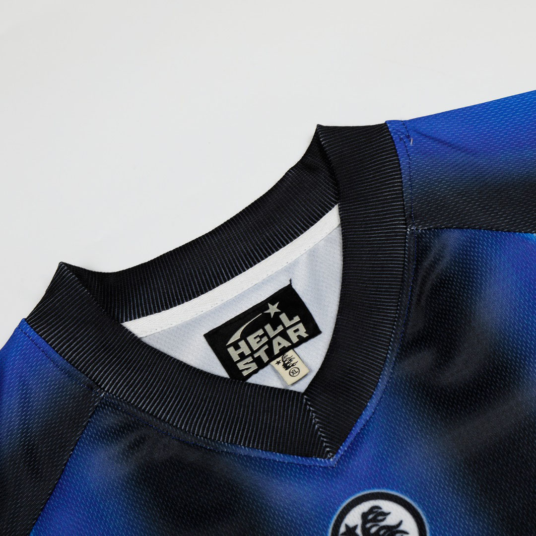 Hellstar 'Blue Stripes' Mesh Jersey - DesignerGu