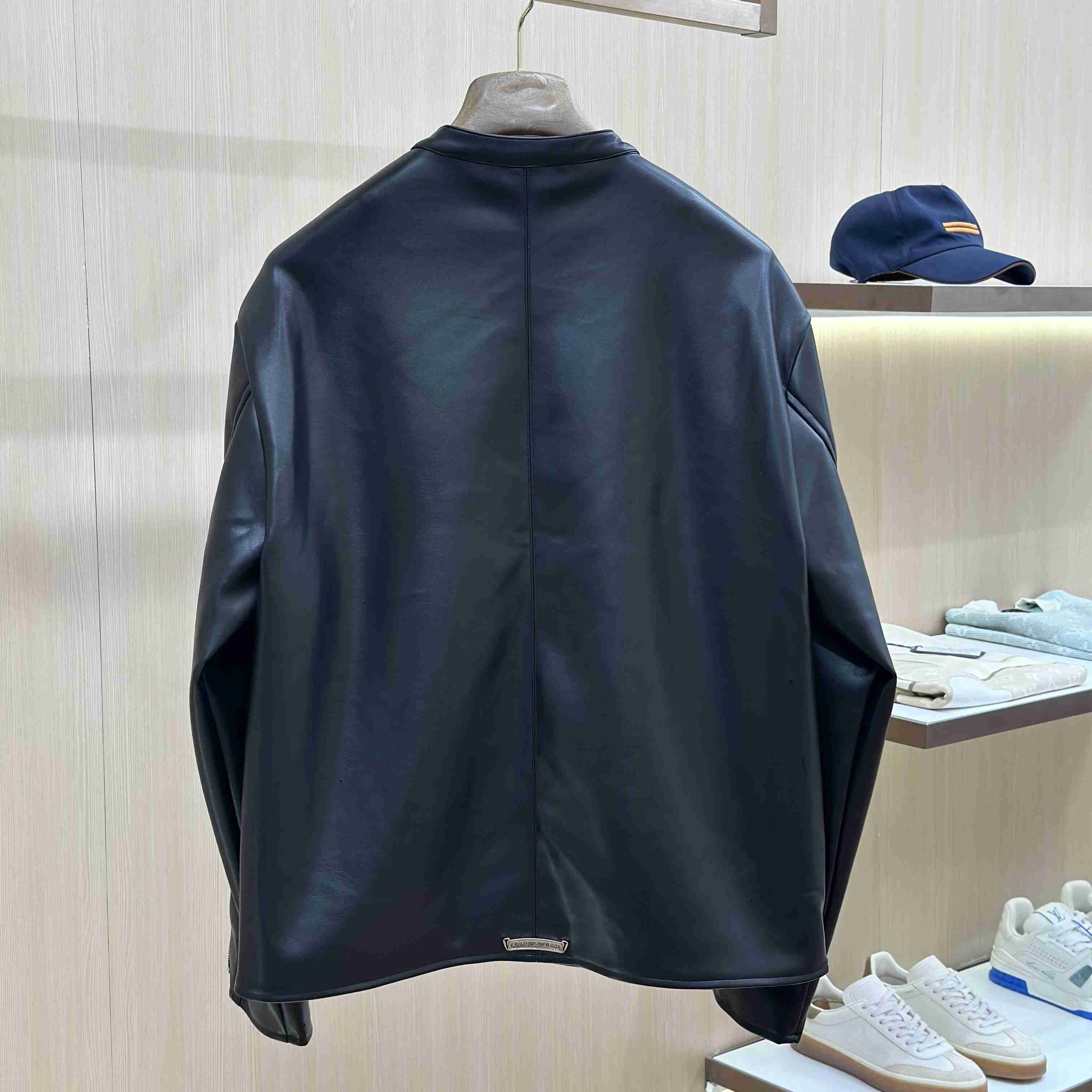 Chrome Hearts Racer Leather Jacket - DesignerGu