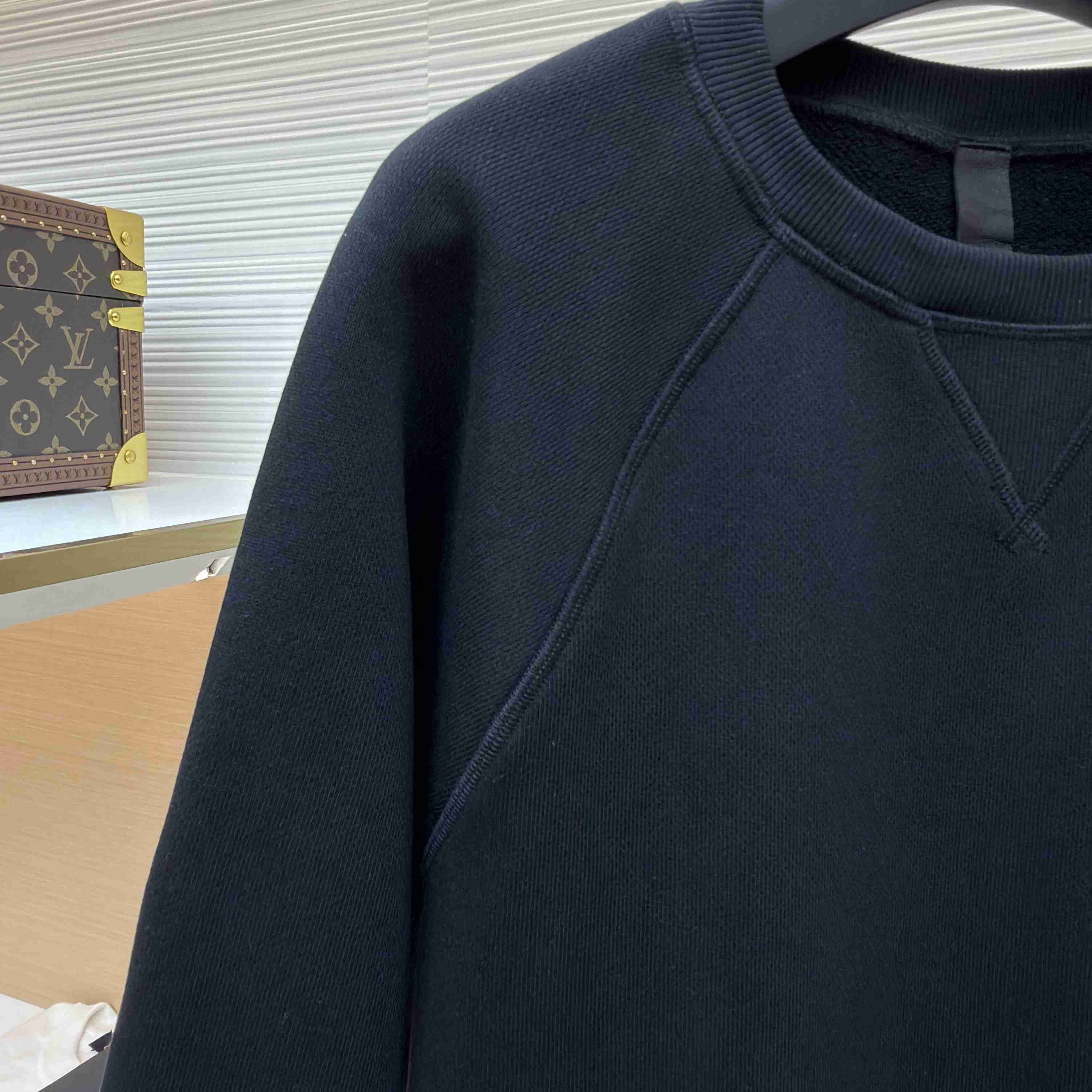 Chrome Hearts  CH Cross Leather Patch Black Sweatshirt - DesignerGu
