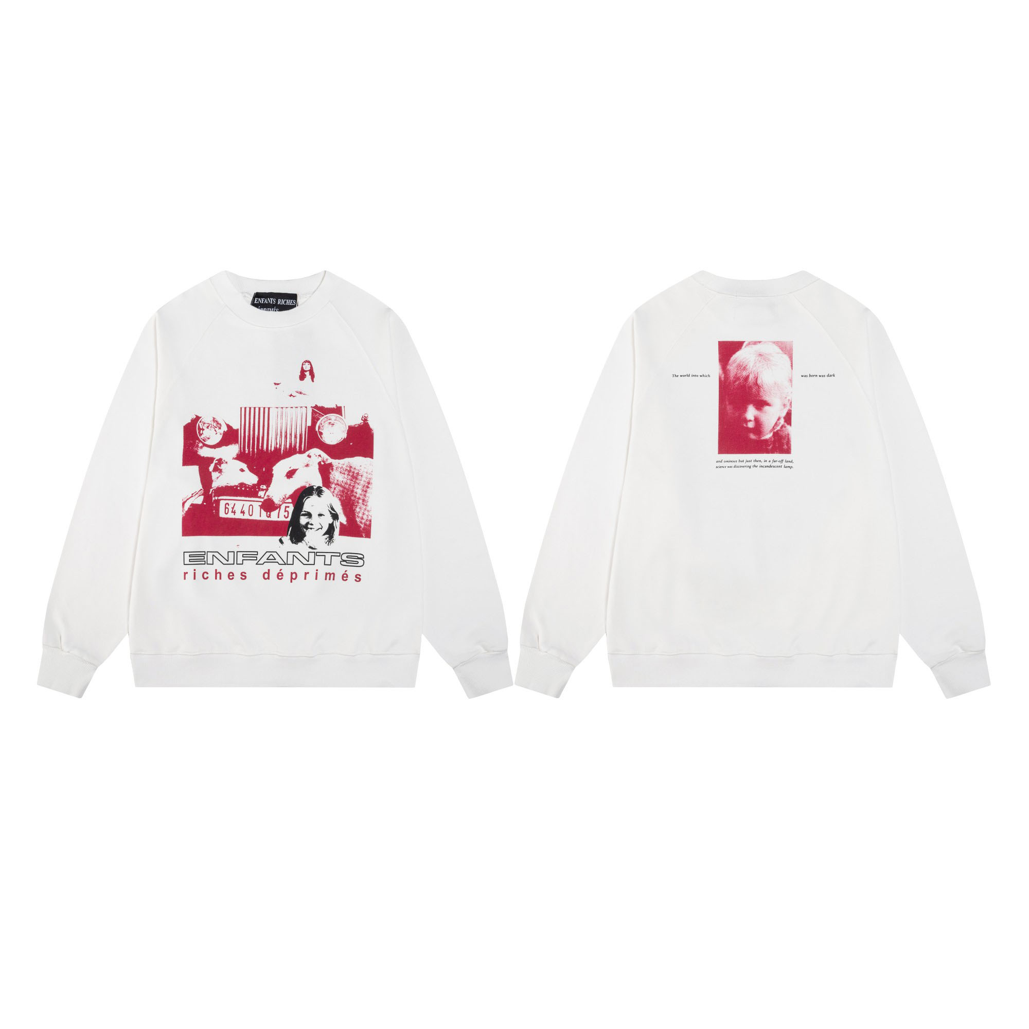 Enfants Riches Déprimés Incandescent Raglan Sweatshirt 'Dirty White' - DesignerGu