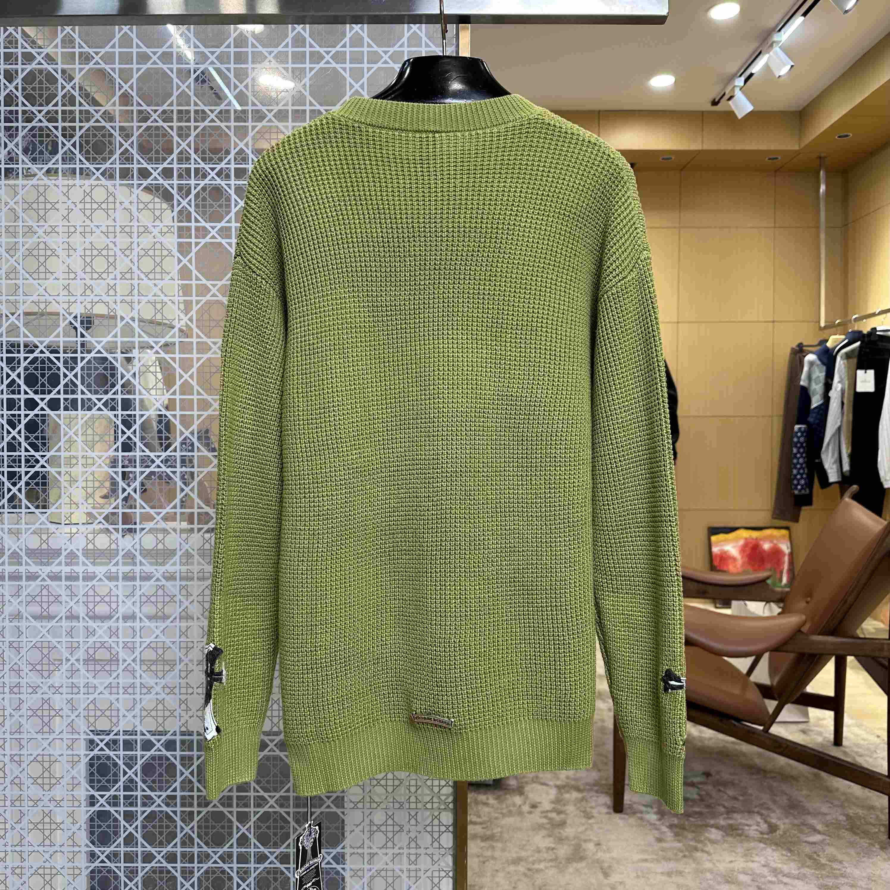 Chrome Hearts  Cashmere Cross Patch Sweater - DesignerGu