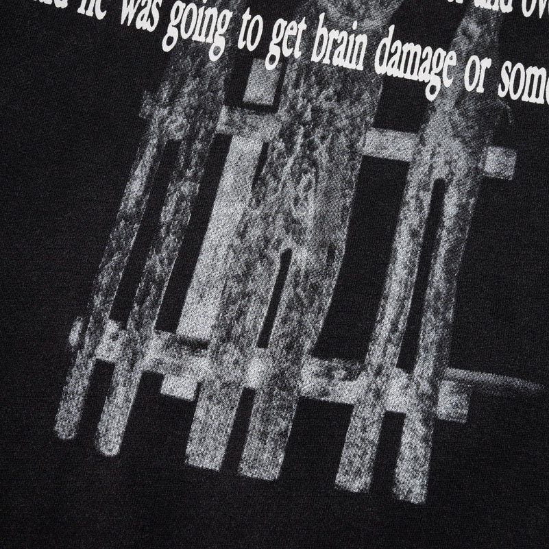 Enfants Riches Déprimés Head Against The Bars Graphic-Print Hoodie - DesignerGu