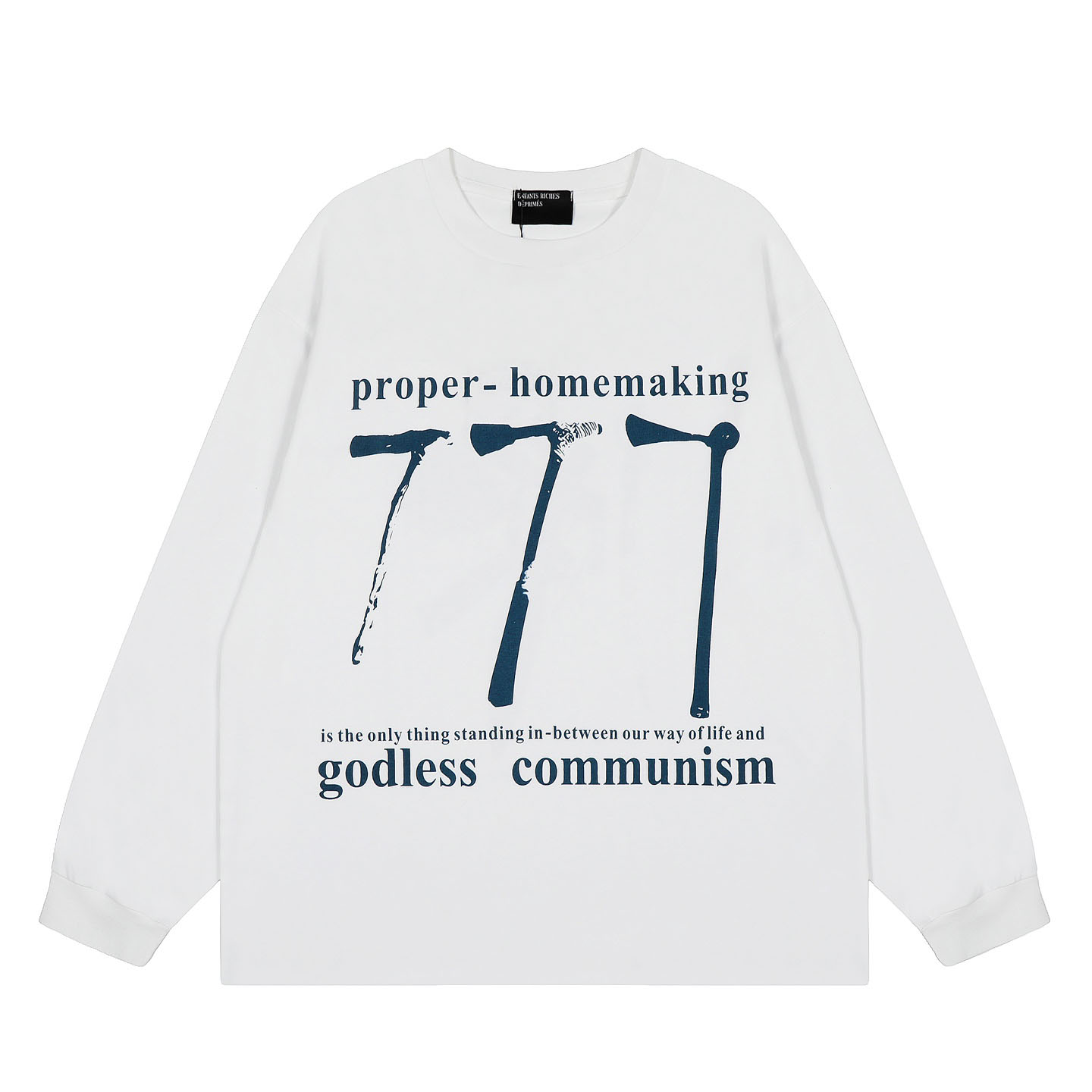 Enfants Riches Déprimés 777 Long-Sleeve T-Shirt 'Faded White' - DesignerGu