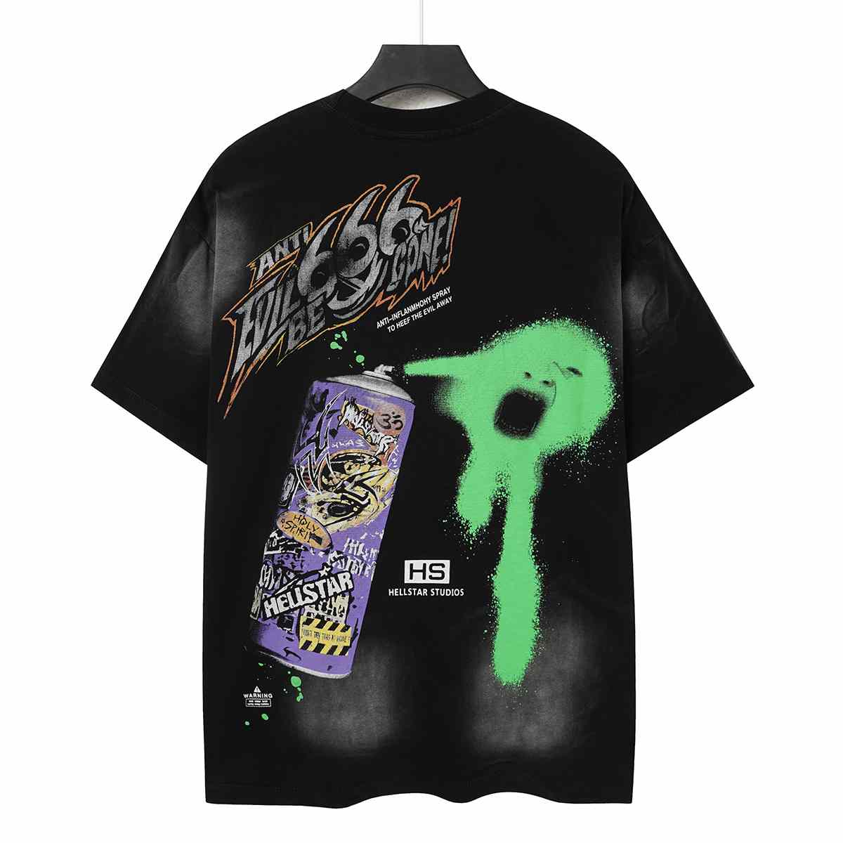 Hellstar Anti-Spray T-Shirt - Black - DesignerGu