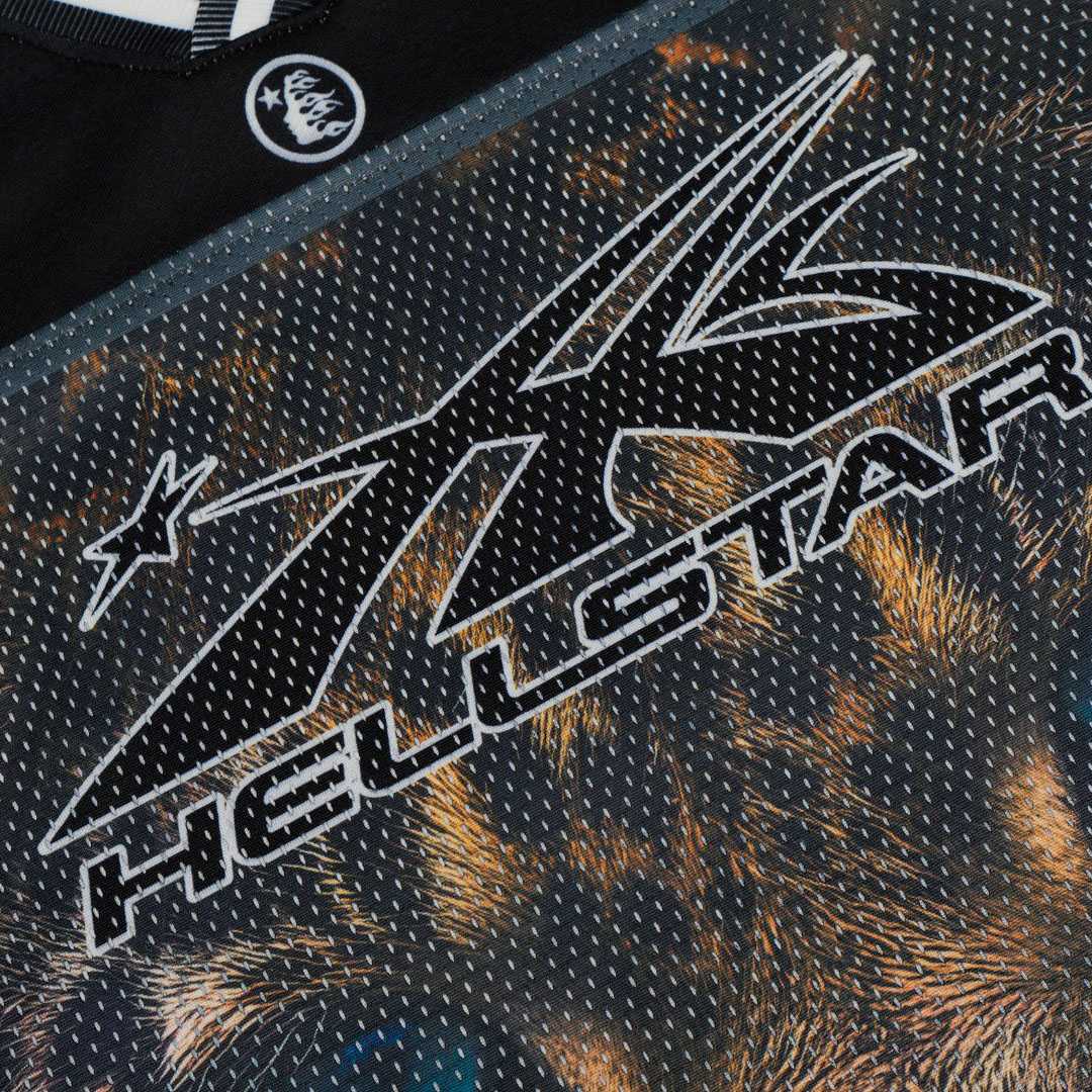 Hellstar Panther Print Mesh Jersey - DesignerGu