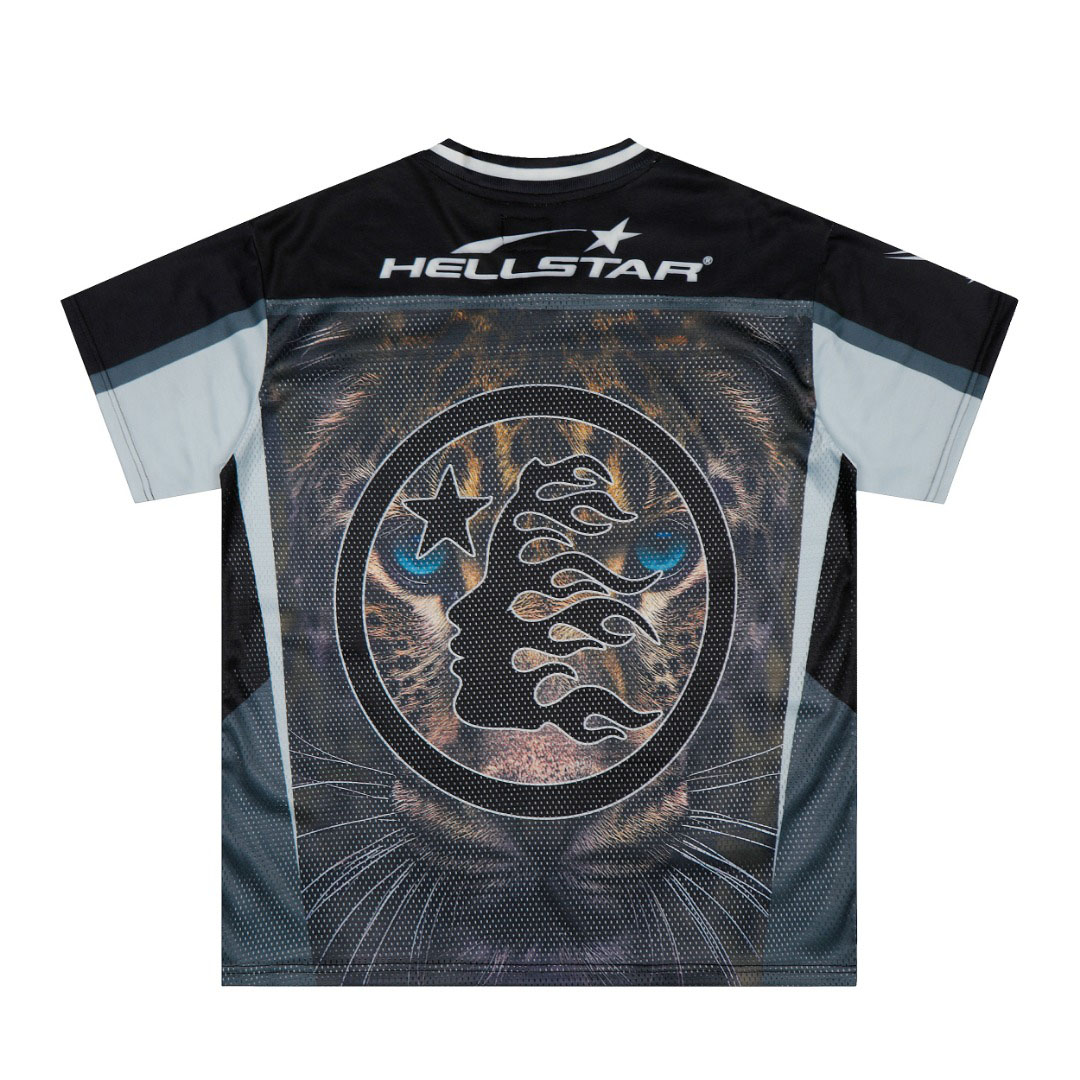 Hellstar Panther Print Mesh Jersey - DesignerGu