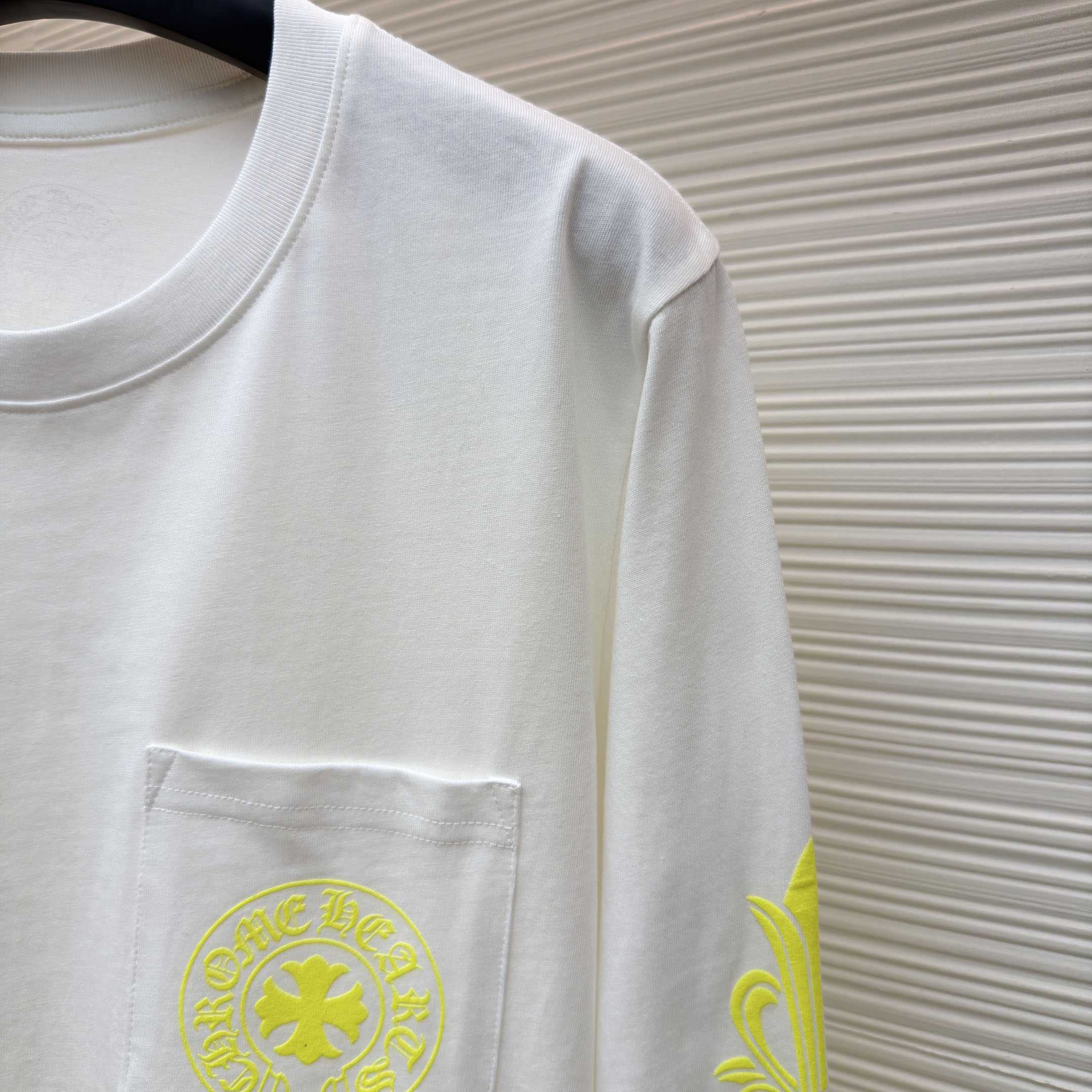 Chrome Hearts Neon Eye Chart Long-Sleeve 'White' - DesignerGu