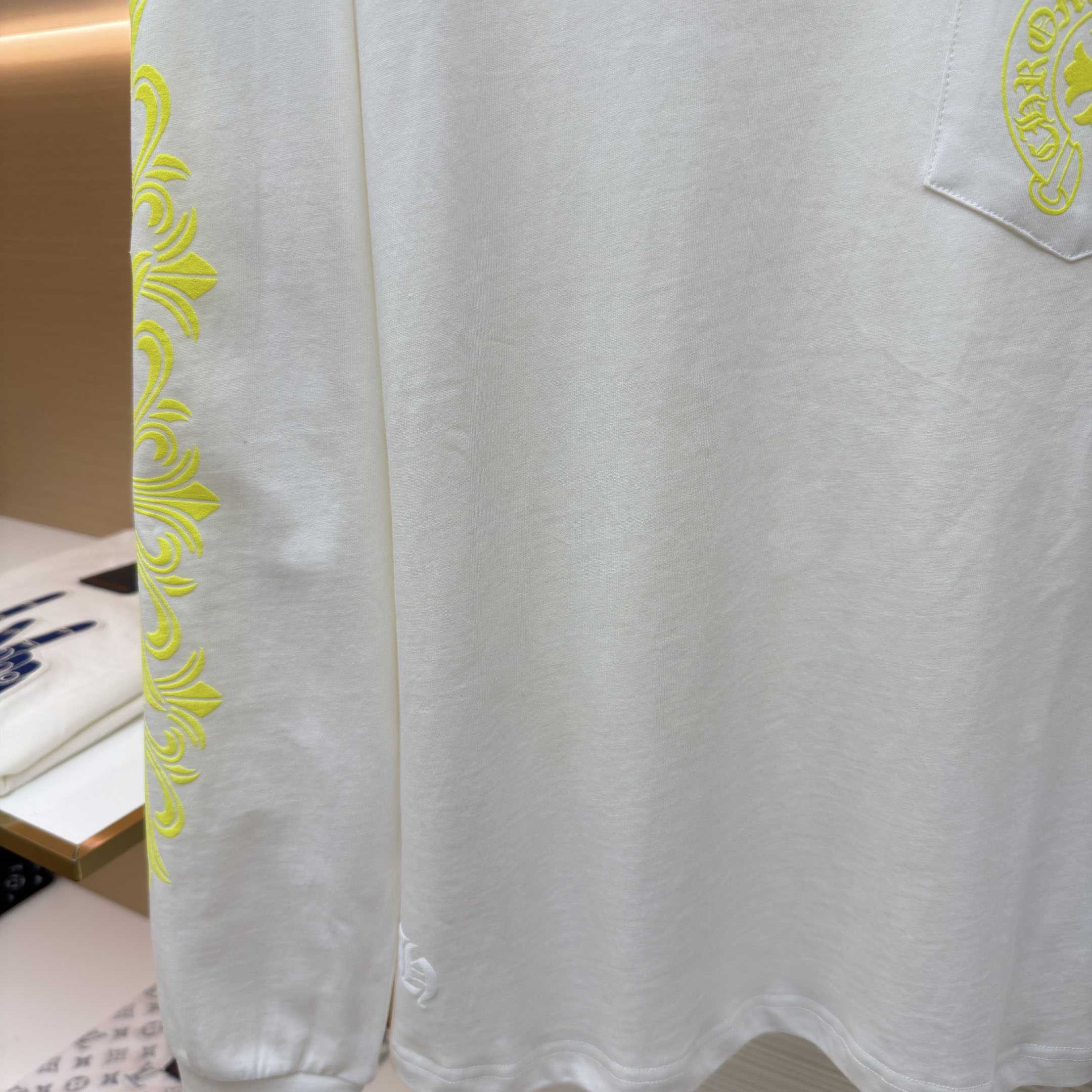 Chrome Hearts Neon Eye Chart Long-Sleeve 'White' - DesignerGu