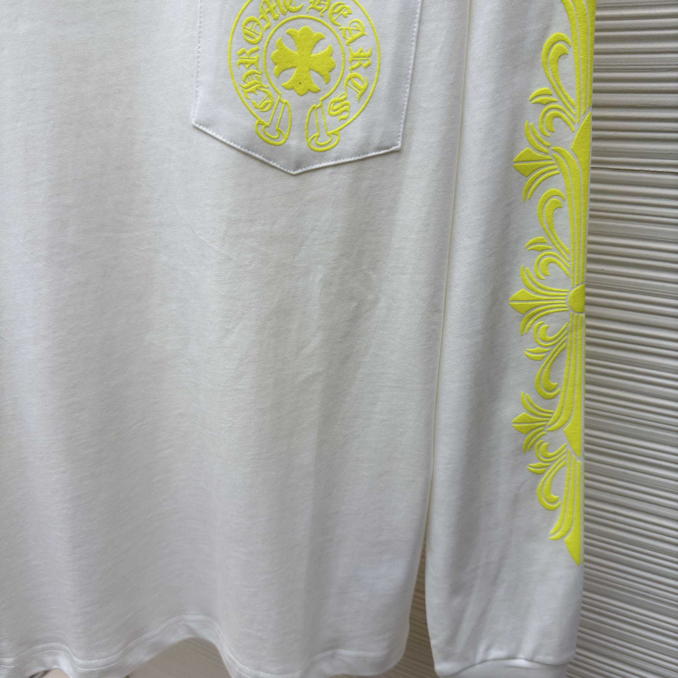 Chrome Hearts Neon Eye Chart Long-Sleeve 'White' - DesignerGu