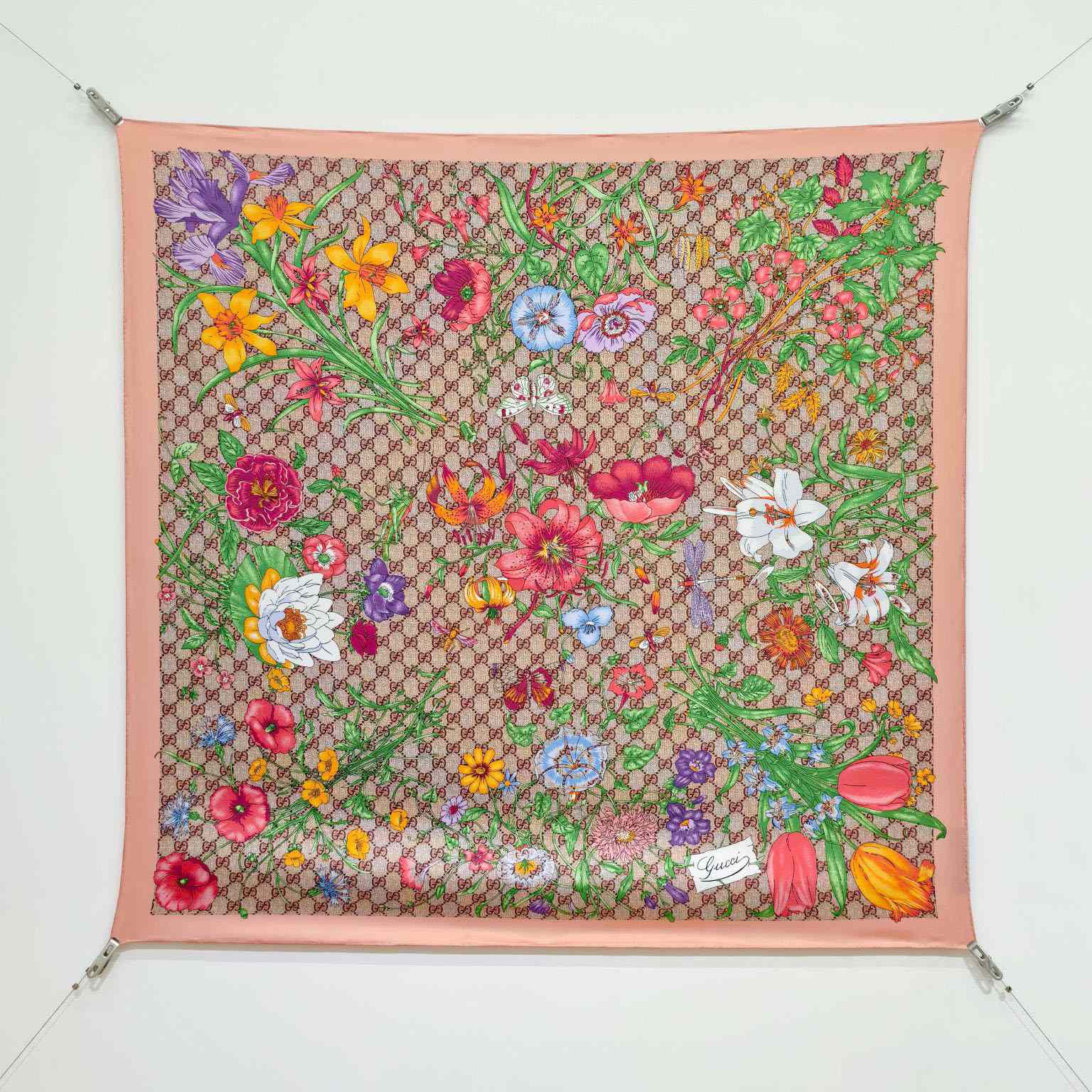 Gucci Printed Flora Silk Twill Carré - DesignerGu