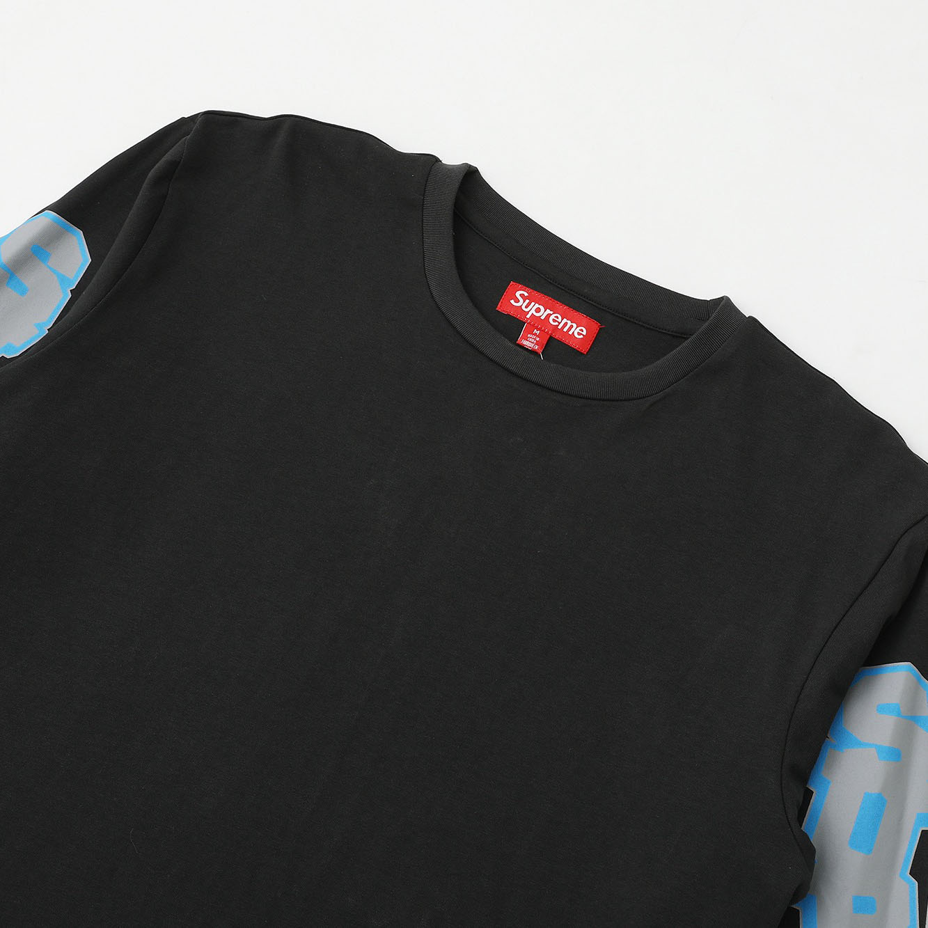 Supreme Cracked Sleeve Long-Sleeve Top 'Washed Black' - DesignerGu