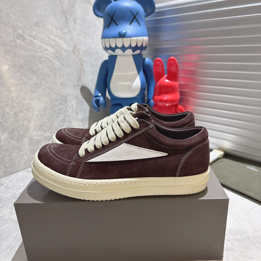 Rick Owens Panelled Lace Up Sneakers - DesignerGu