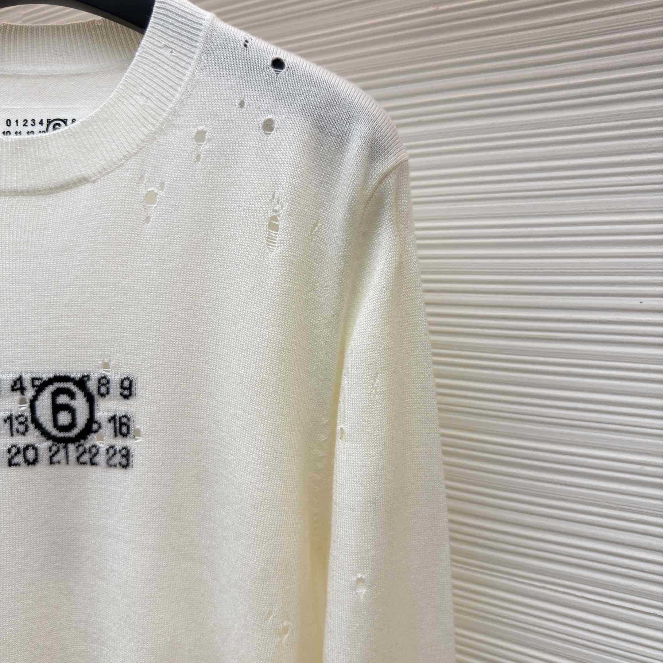 MM6 Maison Margiela Numbers-motif Sweater - DesignerGu