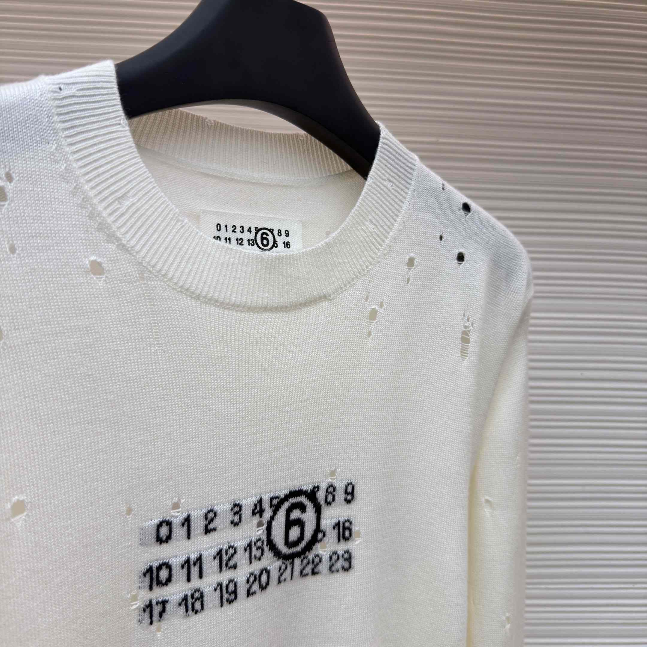 MM6 Maison Margiela Numbers-motif Sweater - DesignerGu