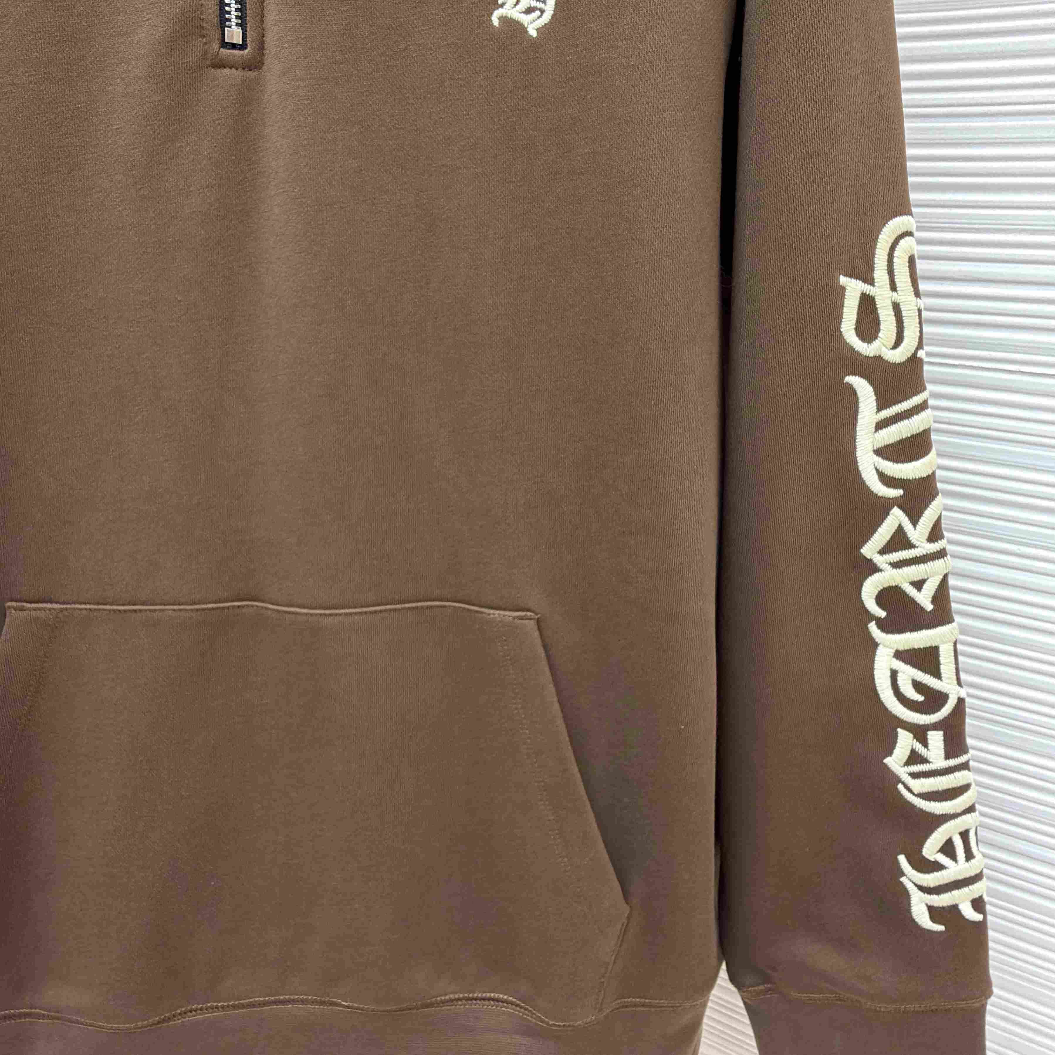 Chrome Hearts Embroidered Quarter-Zip Sweatshirt - DesignerGu