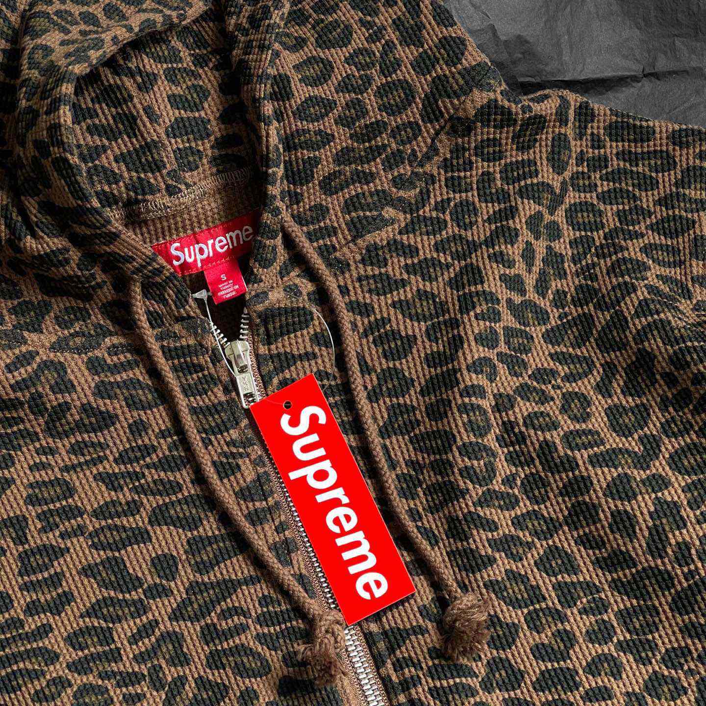 Supreme Hooded Zip Up Thermal 'Leopard' - DesignerGu