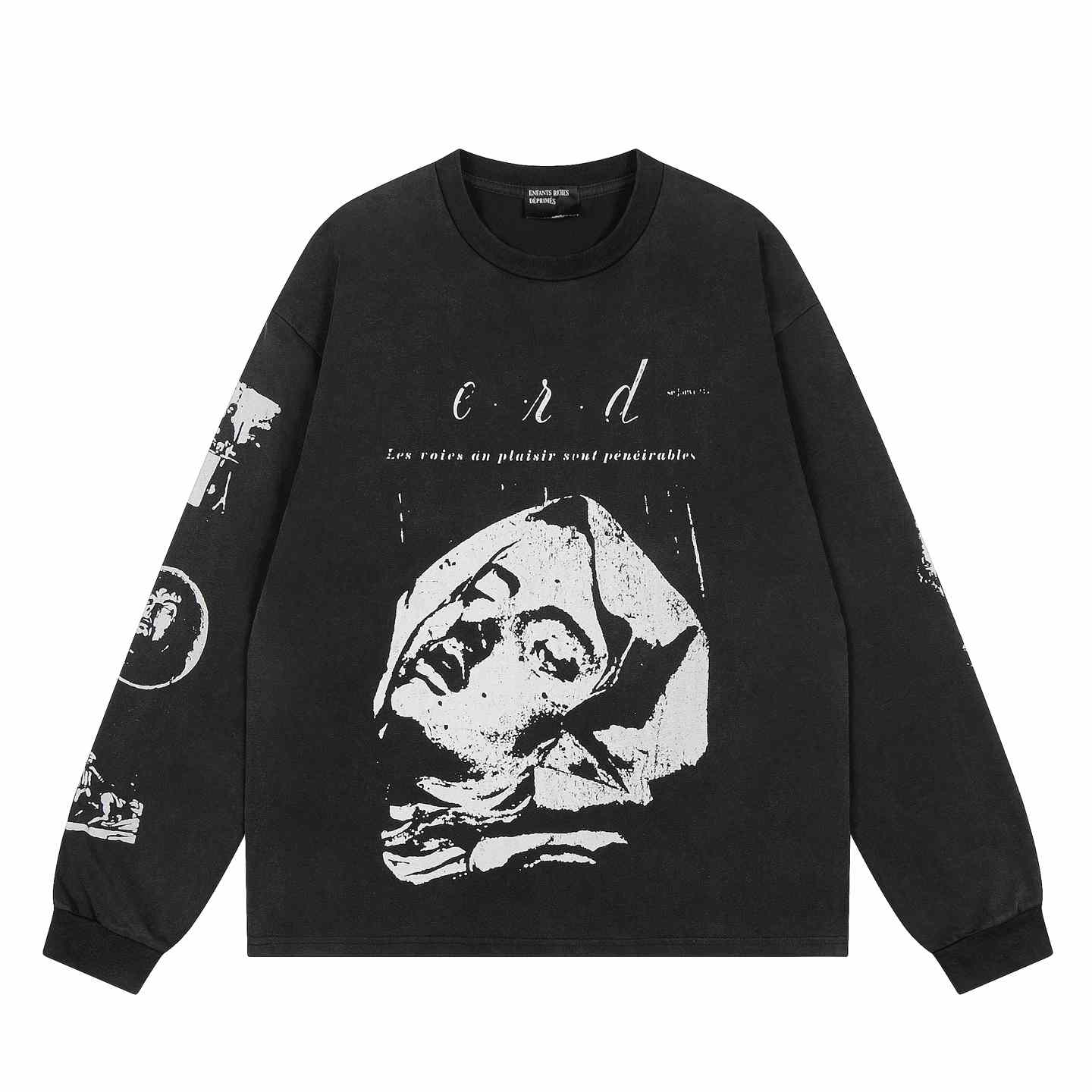 Enfants Riches Déprimés Nun/Gun Long-Sleeve T-Shirt 'Faded Ivory/Black' - DesignerGu
