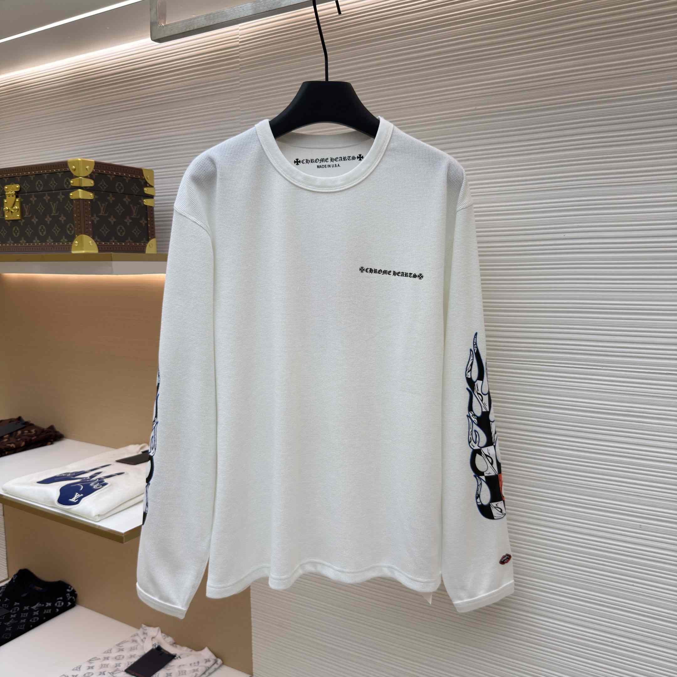Chrome Hearts Matty Boy Sinister Waffle Thermal Long Sleeve Tee - DesignerGu