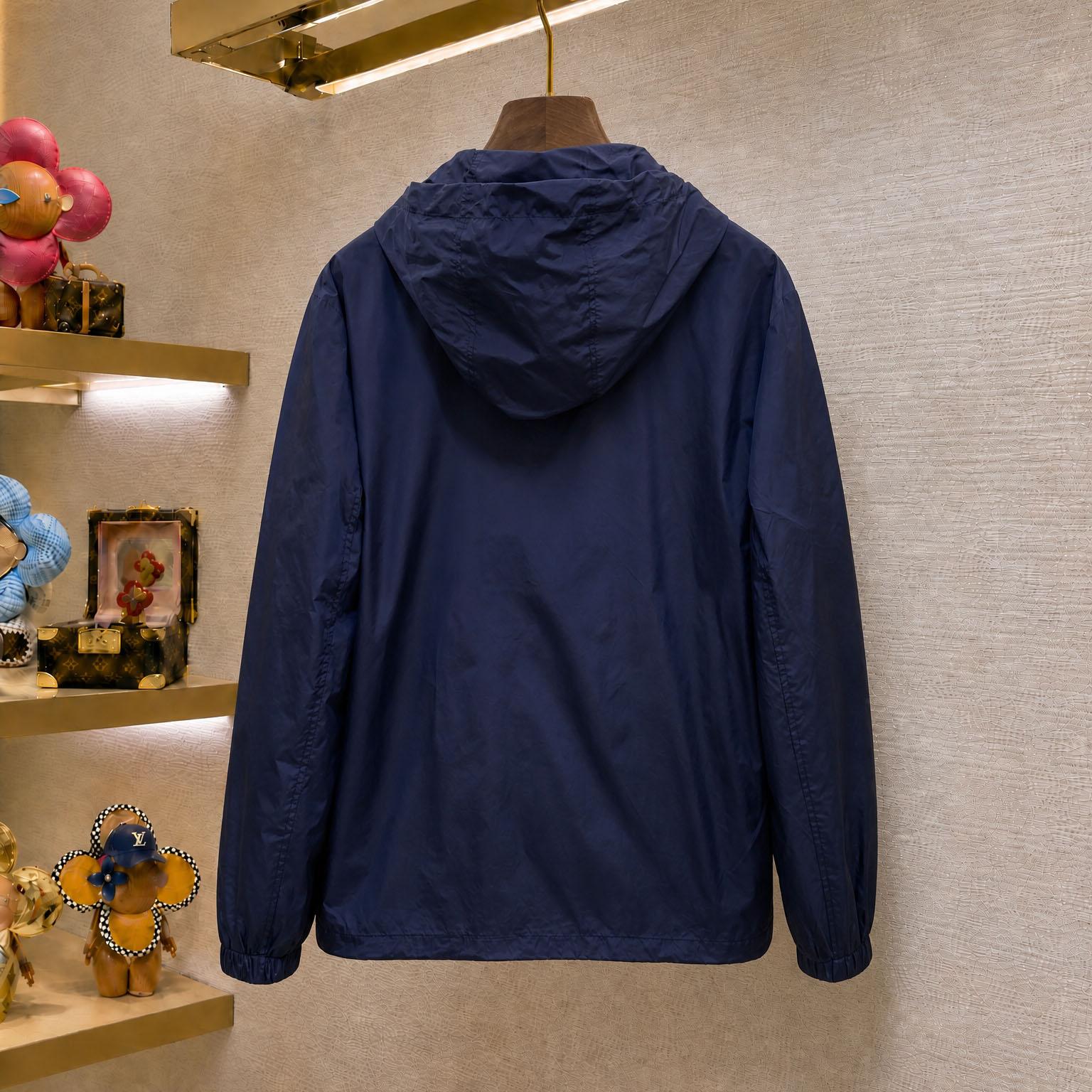 Fendi Blue Tech Fabric Blouson - DesignerGu