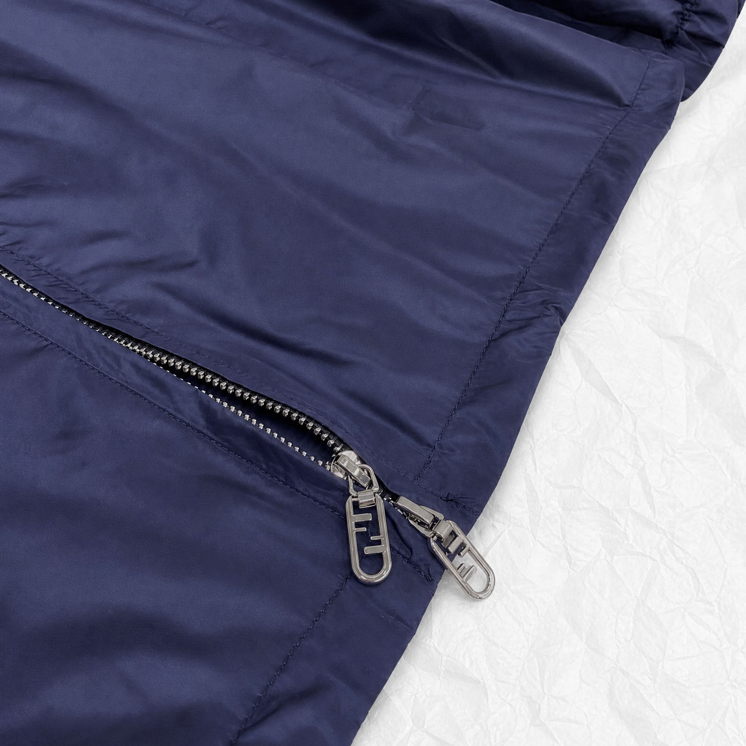 Fendi Blue Tech Fabric Blouson - DesignerGu