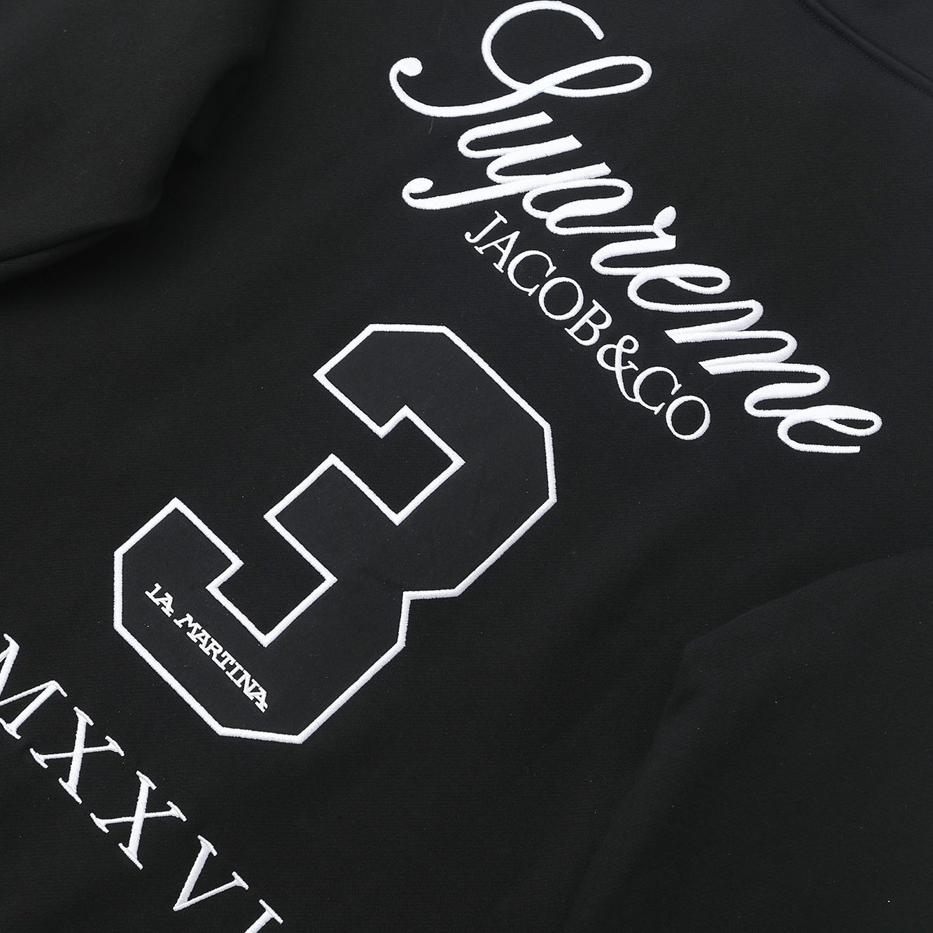 Supreme x La Martina x Jacob & Co Zip Up Sweatshirt 'Black' - DesignerGu