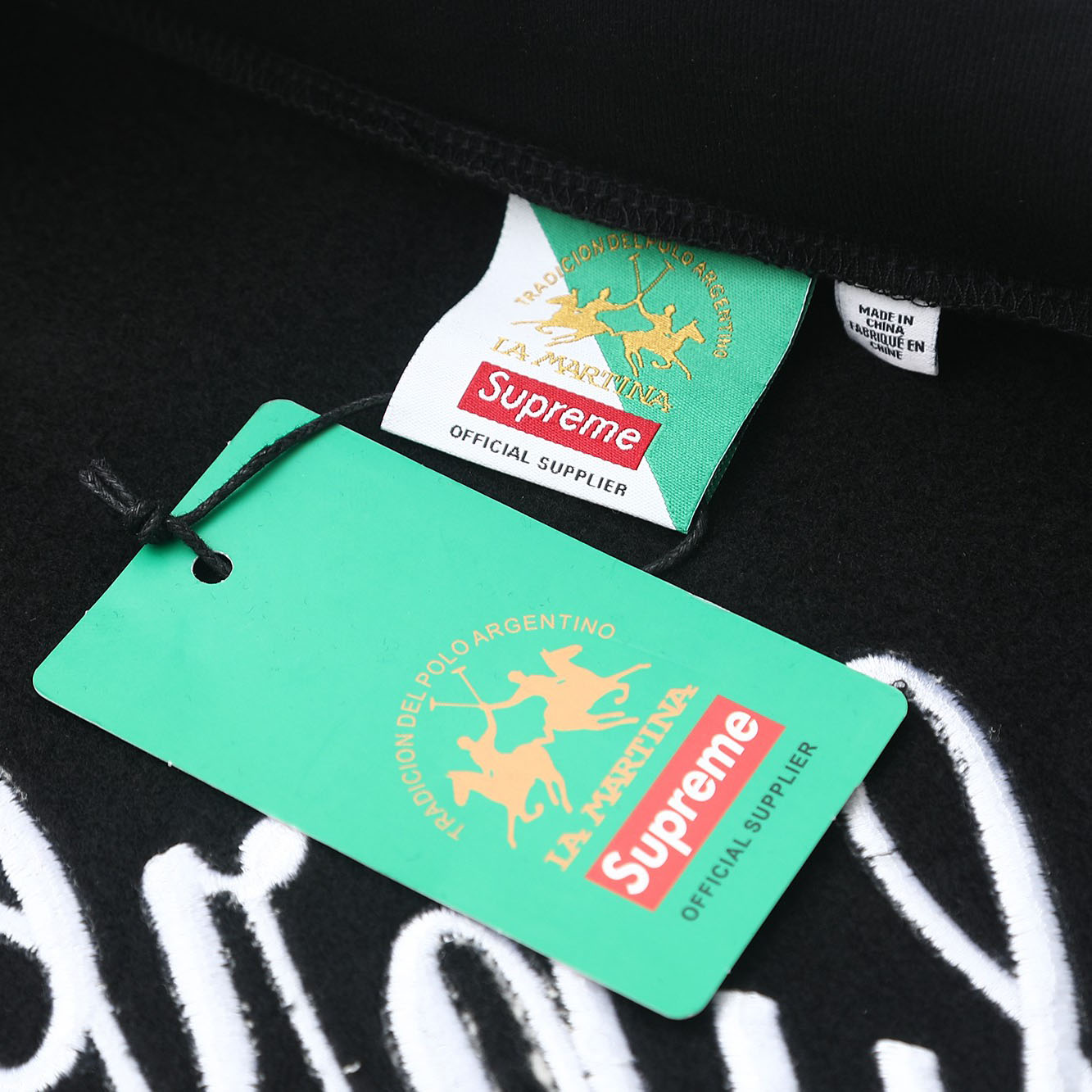 Supreme x La Martina x Jacob & Co Zip Up Sweatshirt 'Black' - DesignerGu
