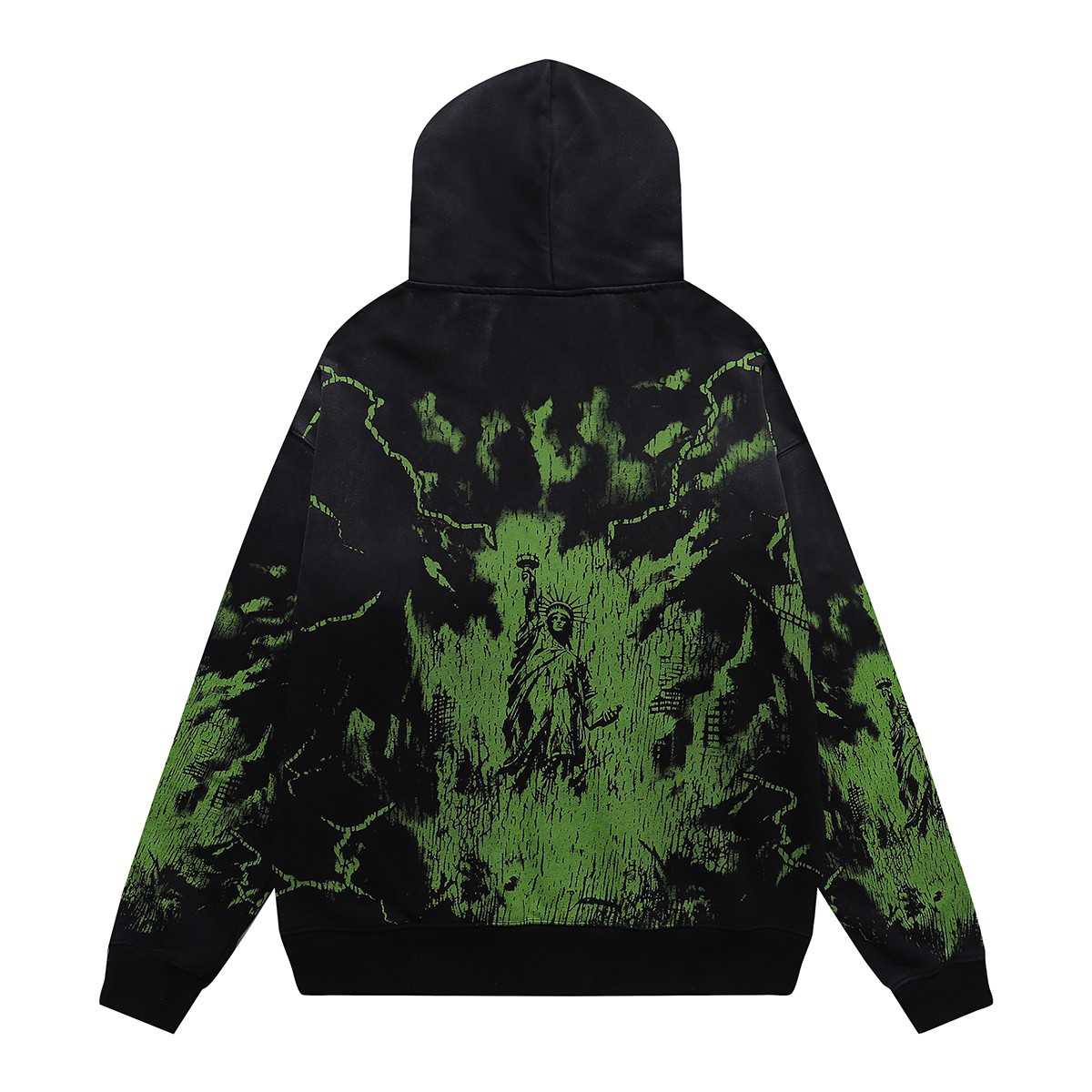 Vale Forever Nightmare Zip Up Hoodie 'Black/Green' - DesignerGu