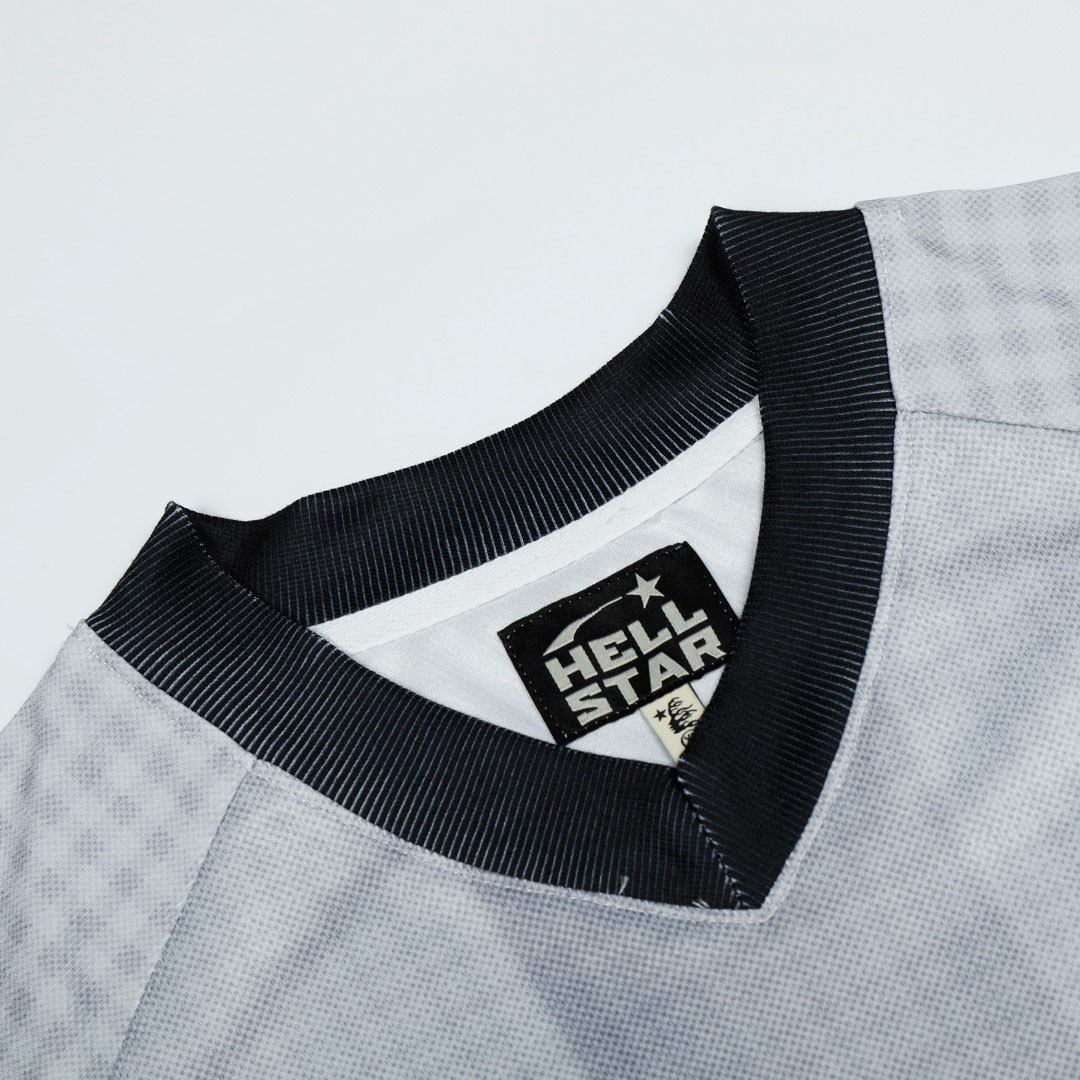 Hellstar 'Grey Stripes' Mesh Jersey - DesignerGu