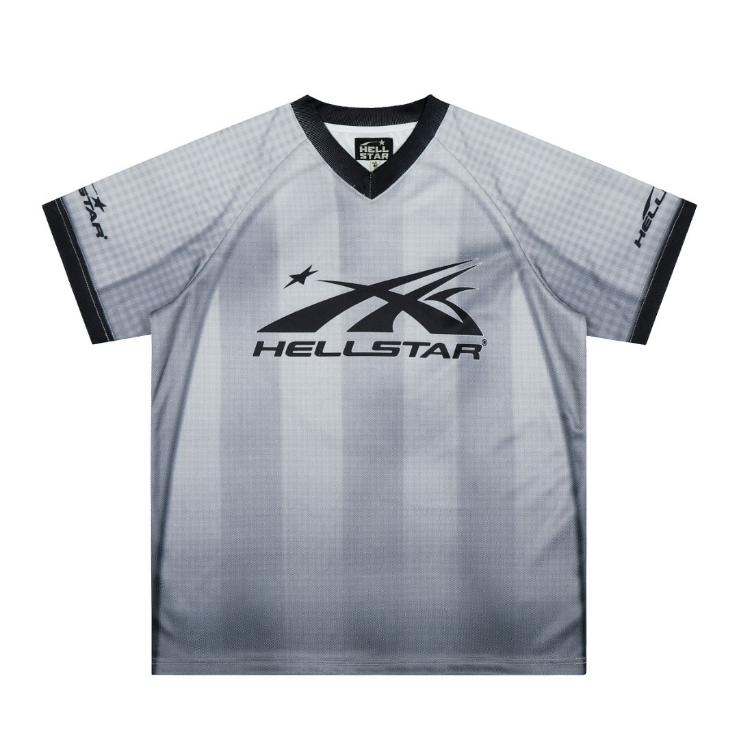 Hellstar 'Grey Stripes' Mesh Jersey - DesignerGu