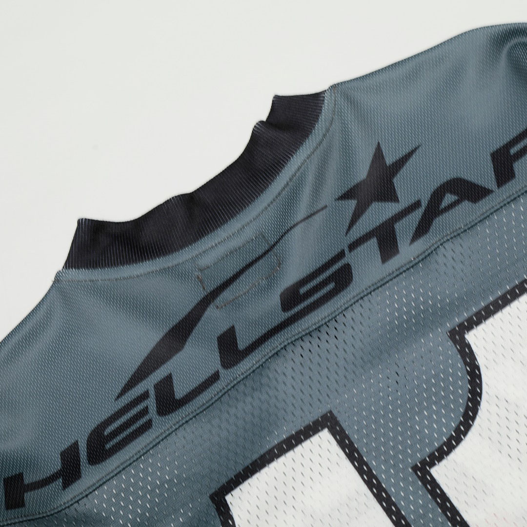 Hellstar Sports Flame Jersey Longsleeve Grey - DesignerGu