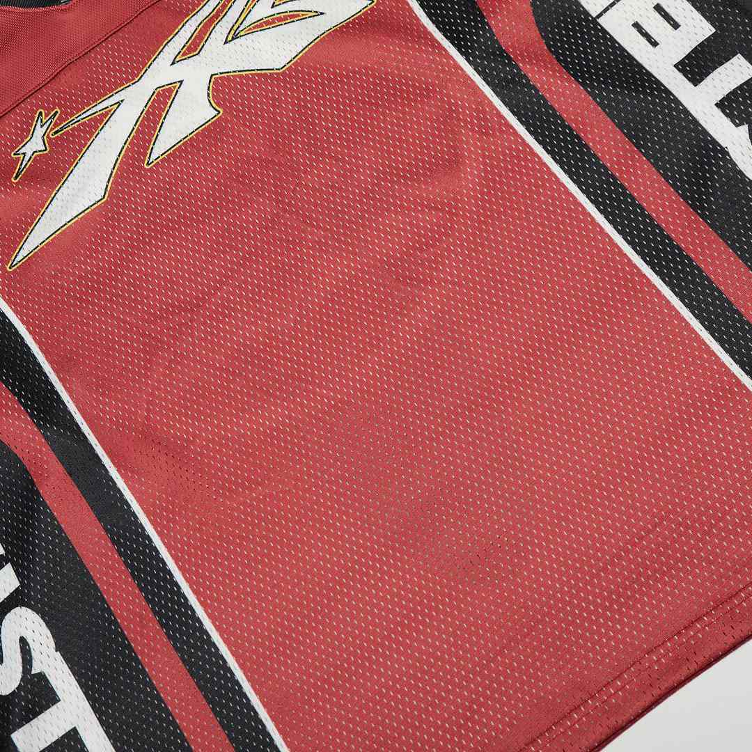 Hellstar Flame Skull Jersey Longsleeve Red - DesignerGu