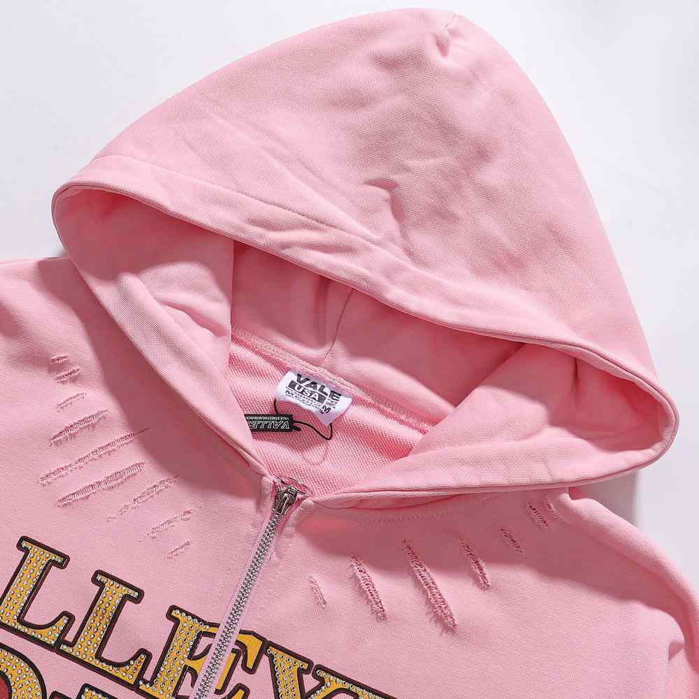 Vale Forever Dreams Zip Up Hoodie 'Pink' - DesignerGu