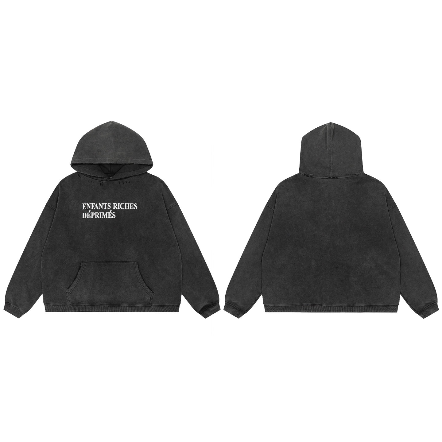 Enfants Riches Déprimés Damaged Classic Logo Hoodie - DesignerGu