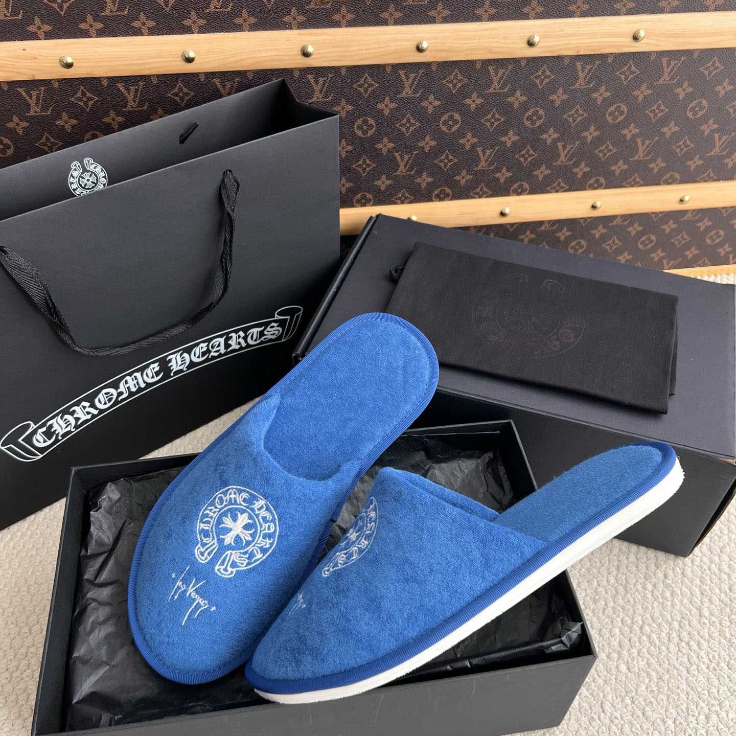 Chrome Hearts Malibu Hotel Slippers  - DesignerGu