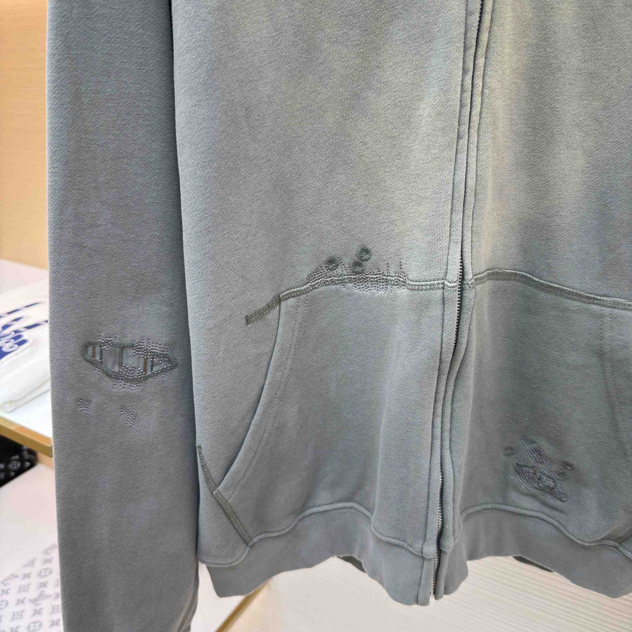 Acne Studios  Fupiter Logo-Print Embroidered Cotton-Jersey Hoodie - Gray - DesignerGu