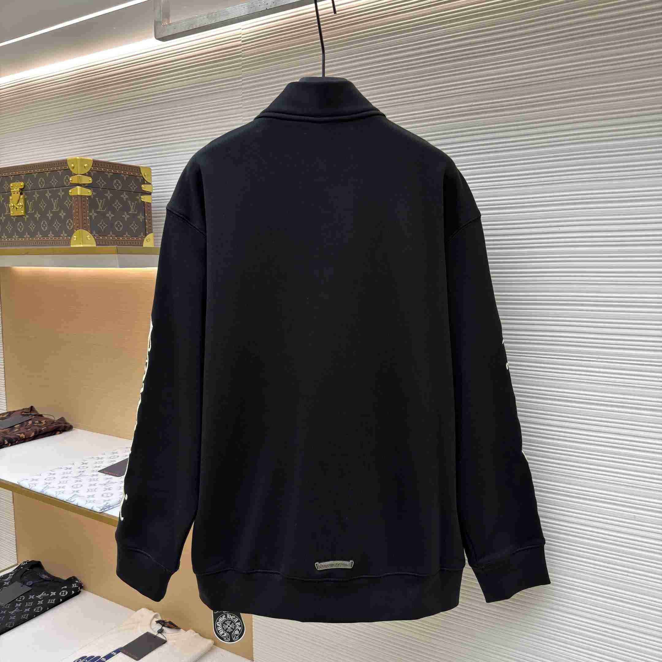 Chrome Hearts Embroidered Quarter-Zip Sweatshirt - DesignerGu