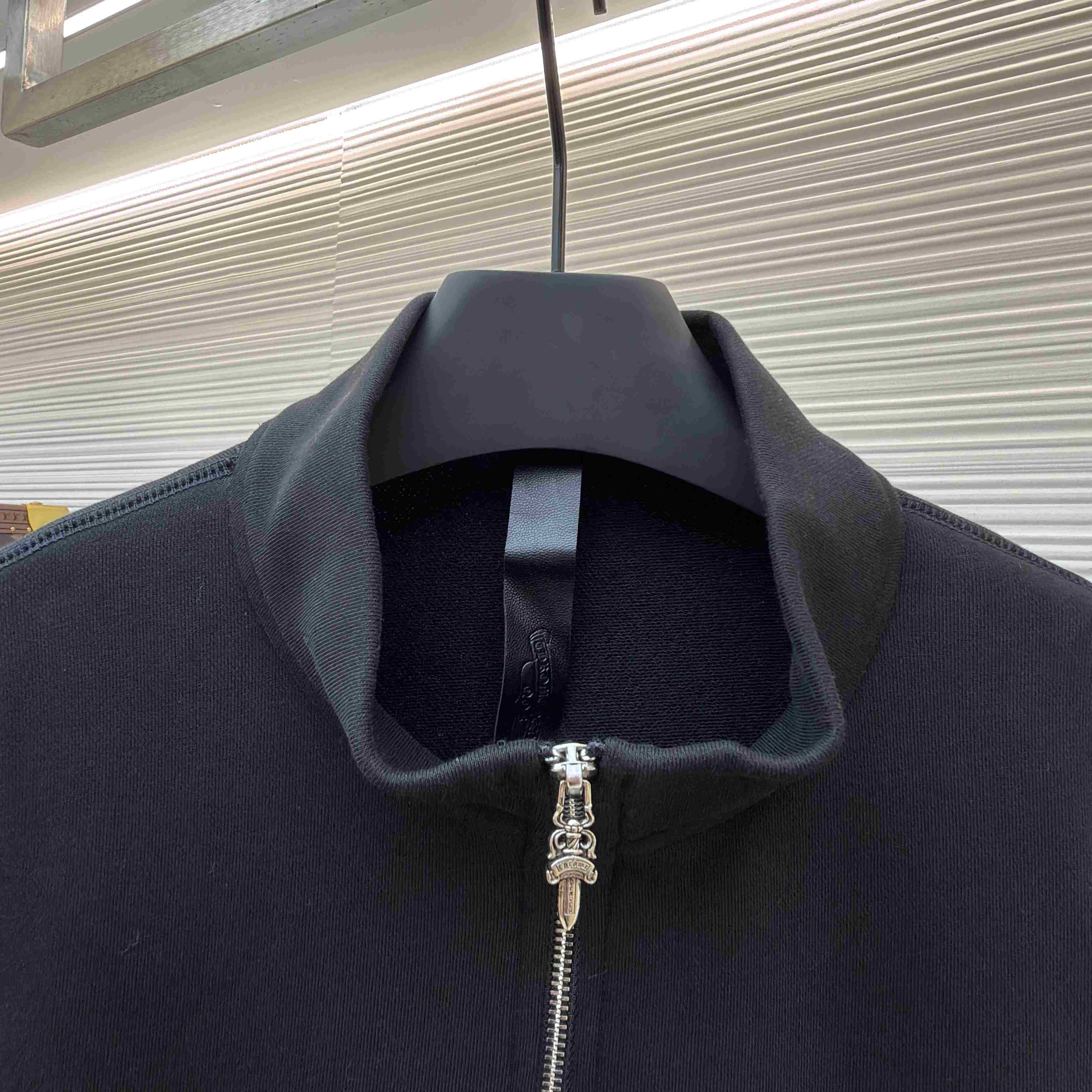 Chrome Hearts Embroidered Quarter-Zip Sweatshirt - DesignerGu