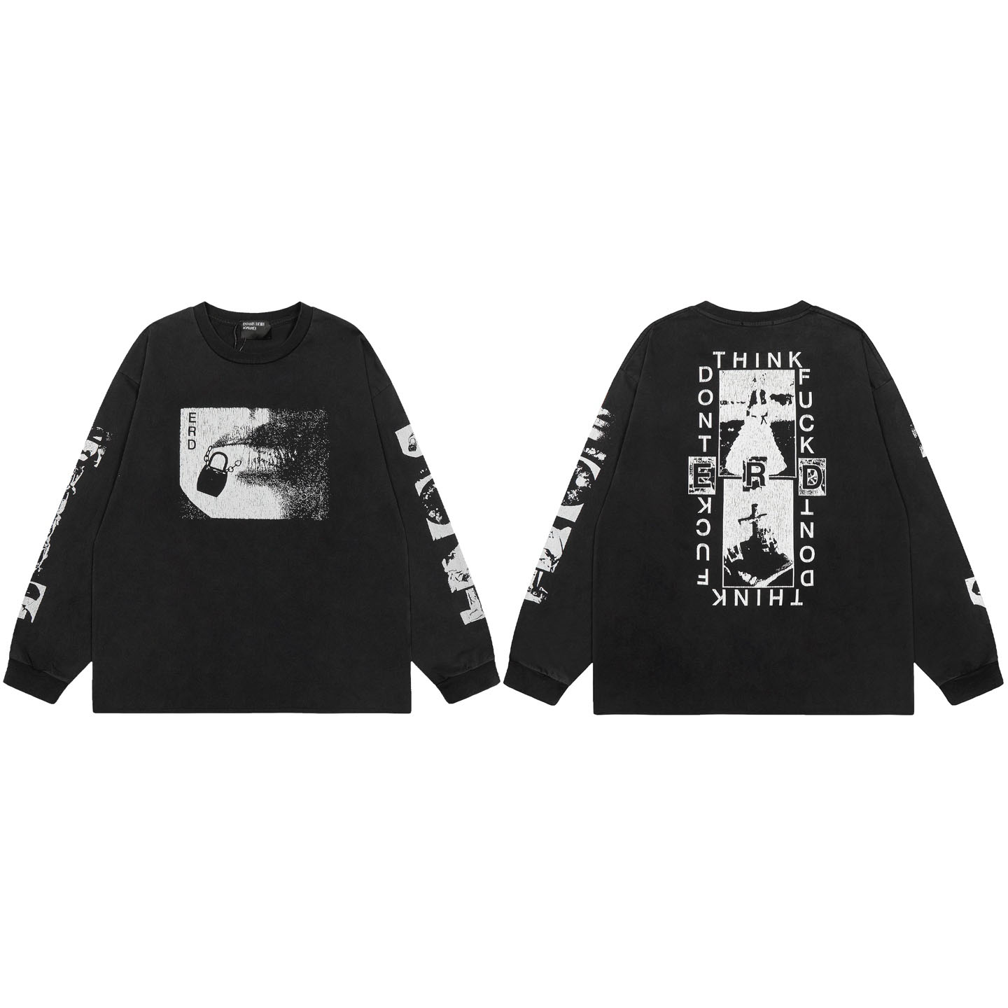 Enfants Riches Déprimés Lips Long Sleeve T-Shirt - DesignerGu
