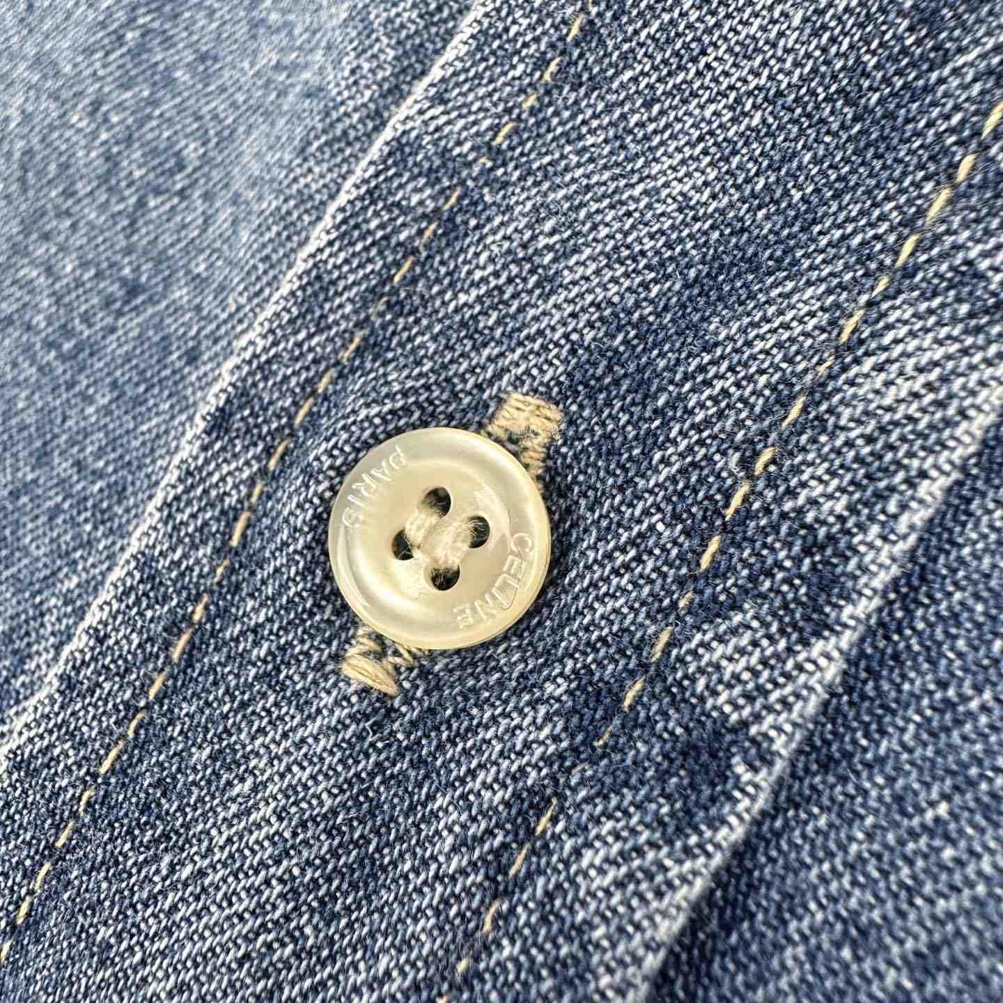 Celine Shirt In Cotton Denim  - DesignerGu