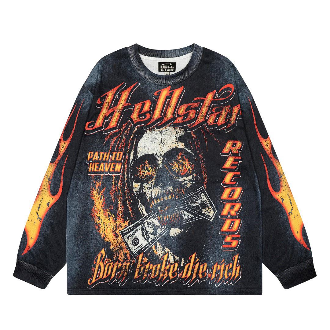 Hellstar Born Broke Longsleeve Black - DesignerGu