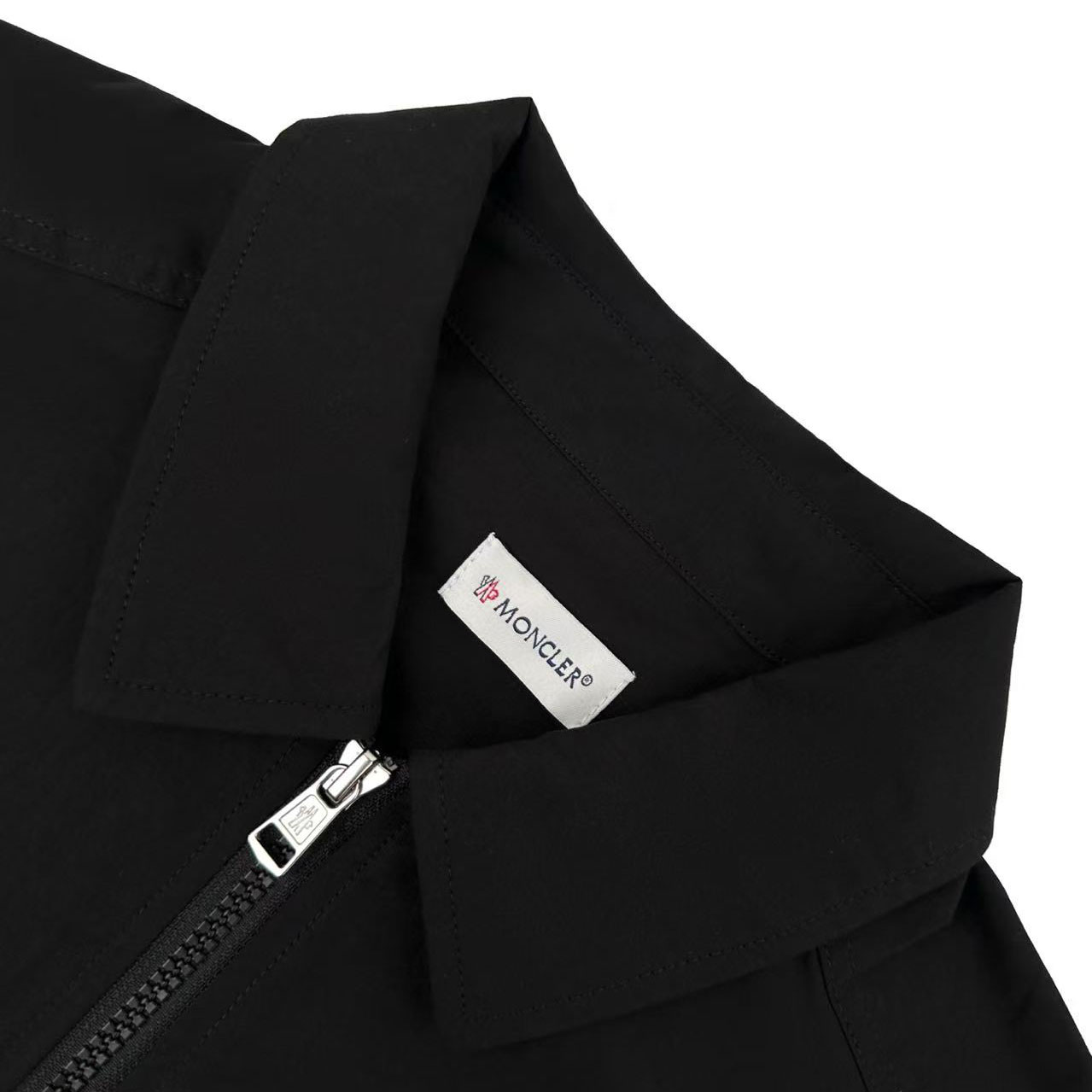 Moncler Cotton Full-Zip Shirt Jacket with Logo D-Ring - DesignerGu