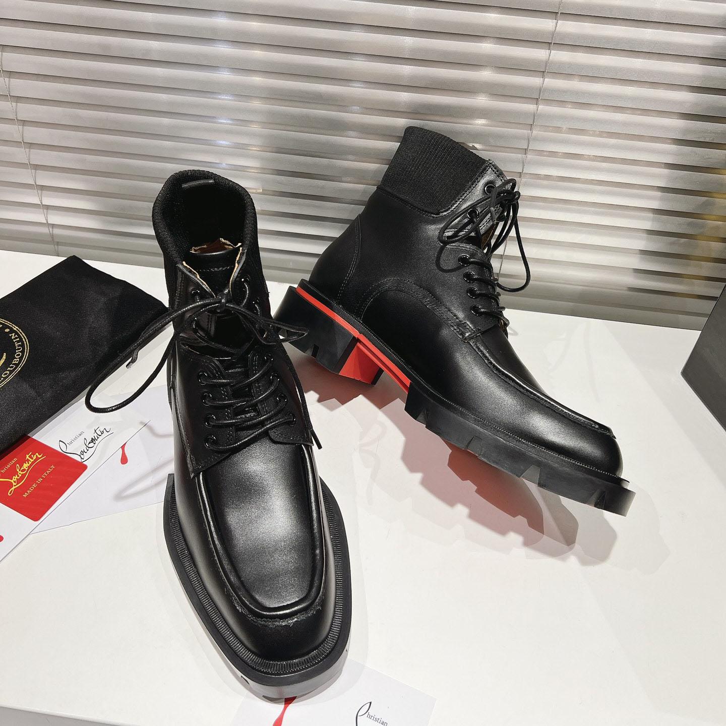 Christian Louboutin Black Trapman TCT 2 Boots - DesignerGu