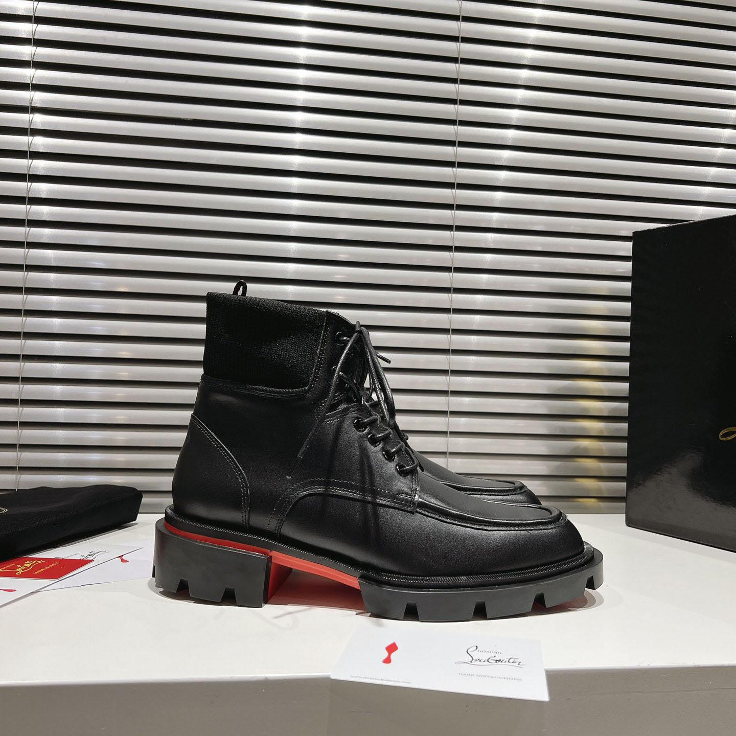 Christian Louboutin Black Trapman TCT 2 Boots - DesignerGu