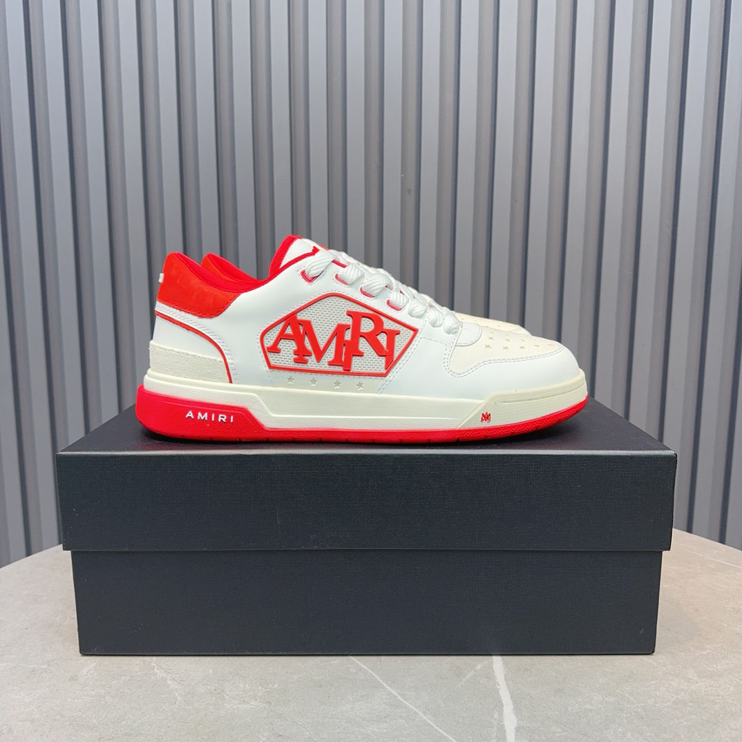 Amiri Classic Low 'White Red' - DesignerGu