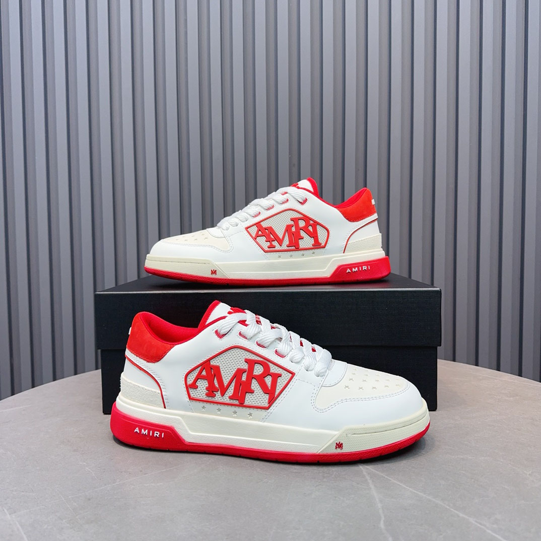 Amiri Classic Low 'White Red' - DesignerGu