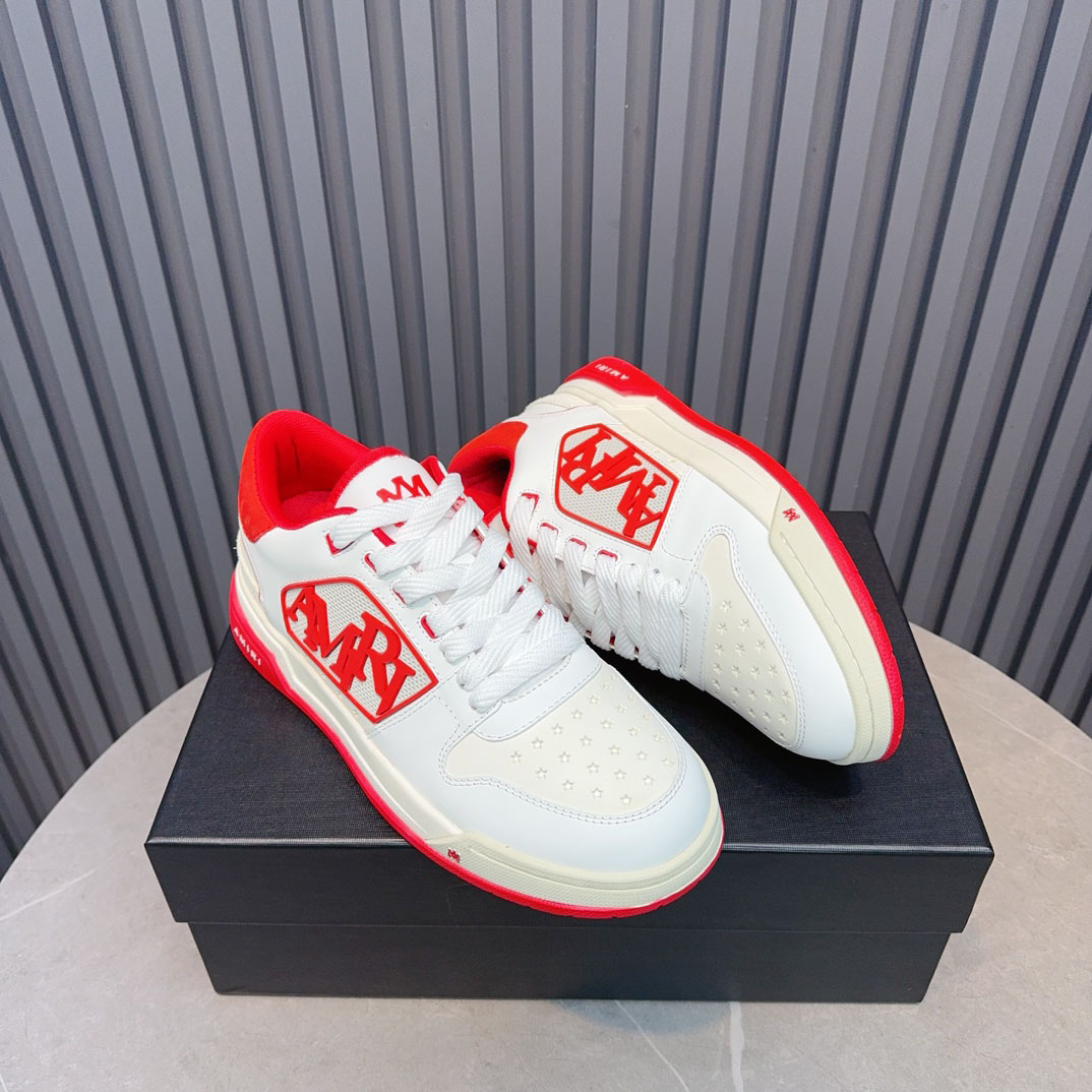 Amiri Classic Low 'White Red' - DesignerGu