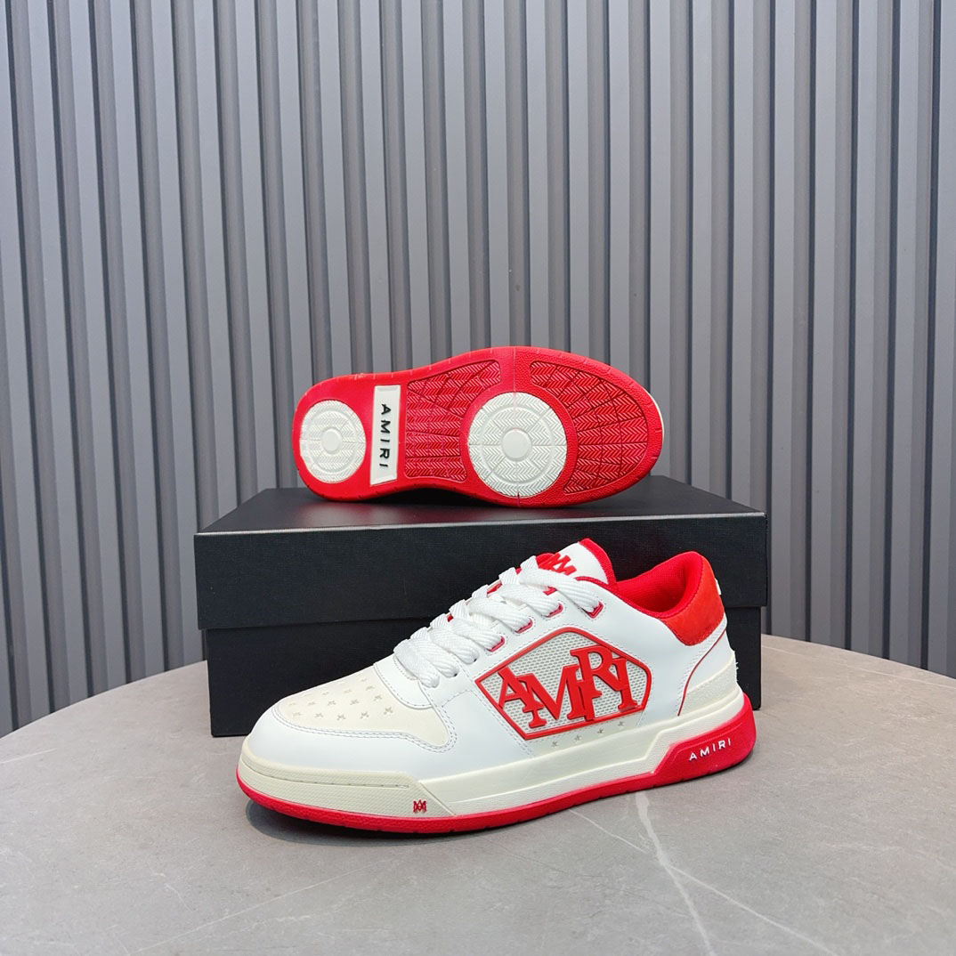 Amiri Classic Low 'White Red' - DesignerGu