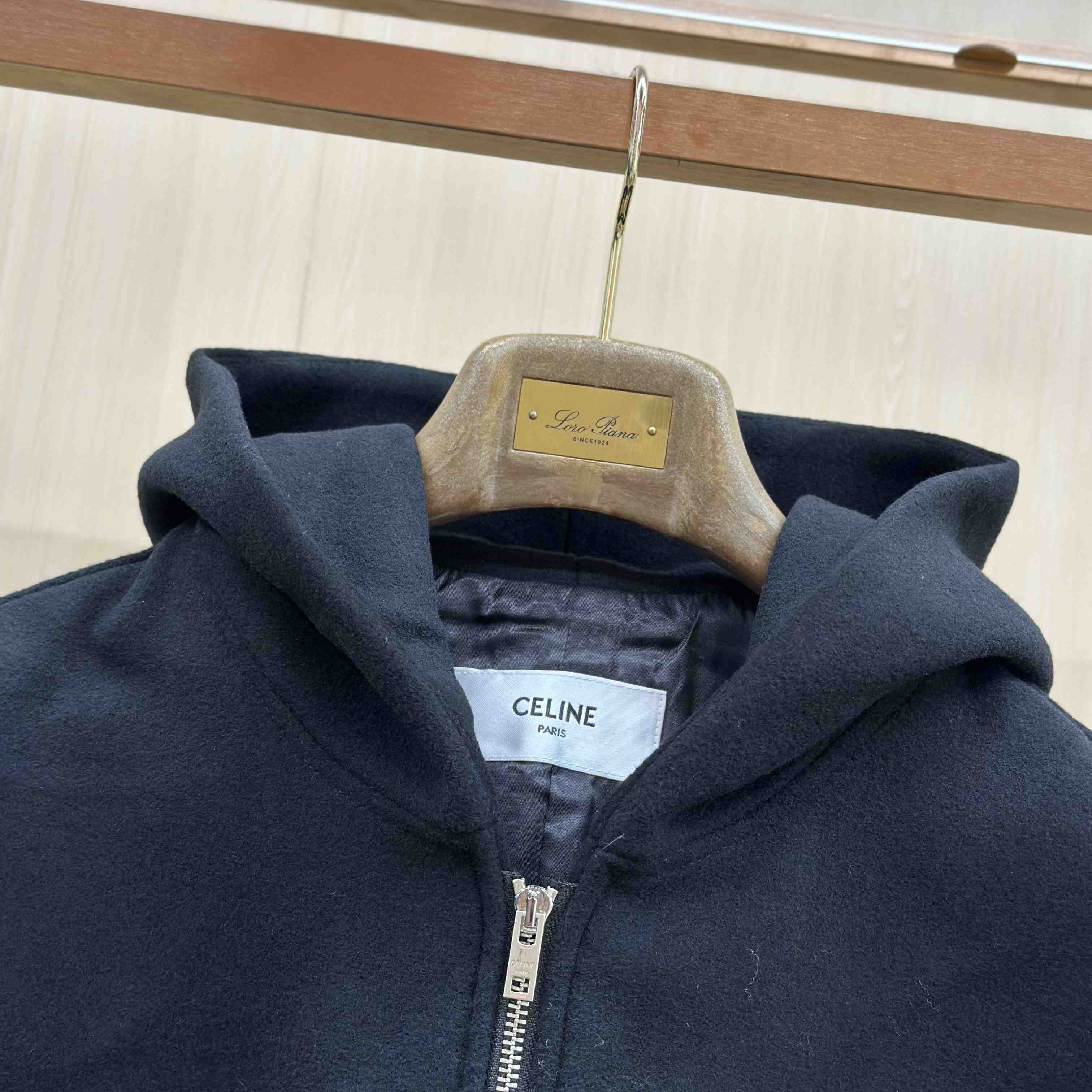 Celine Teddy Jacket In Double-Face Wool - DesignerGu