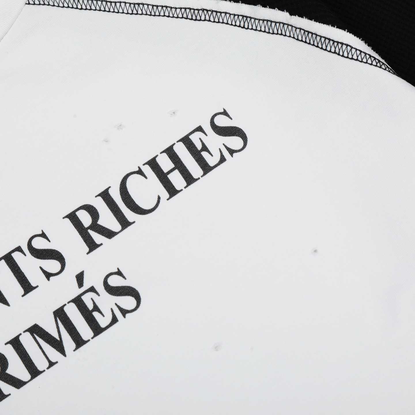 Enfants Riches Deprimes White and Black Reversed Long-Sleeve T-Shirt - DesignerGu