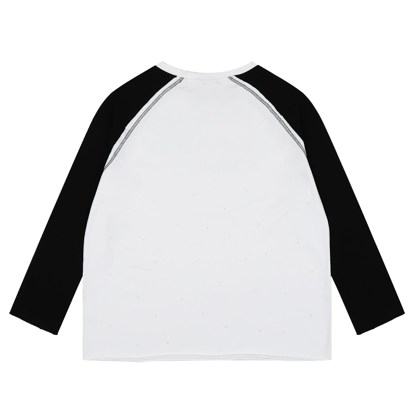Enfants Riches Deprimes White and Black Reversed Long-Sleeve T-Shirt - DesignerGu